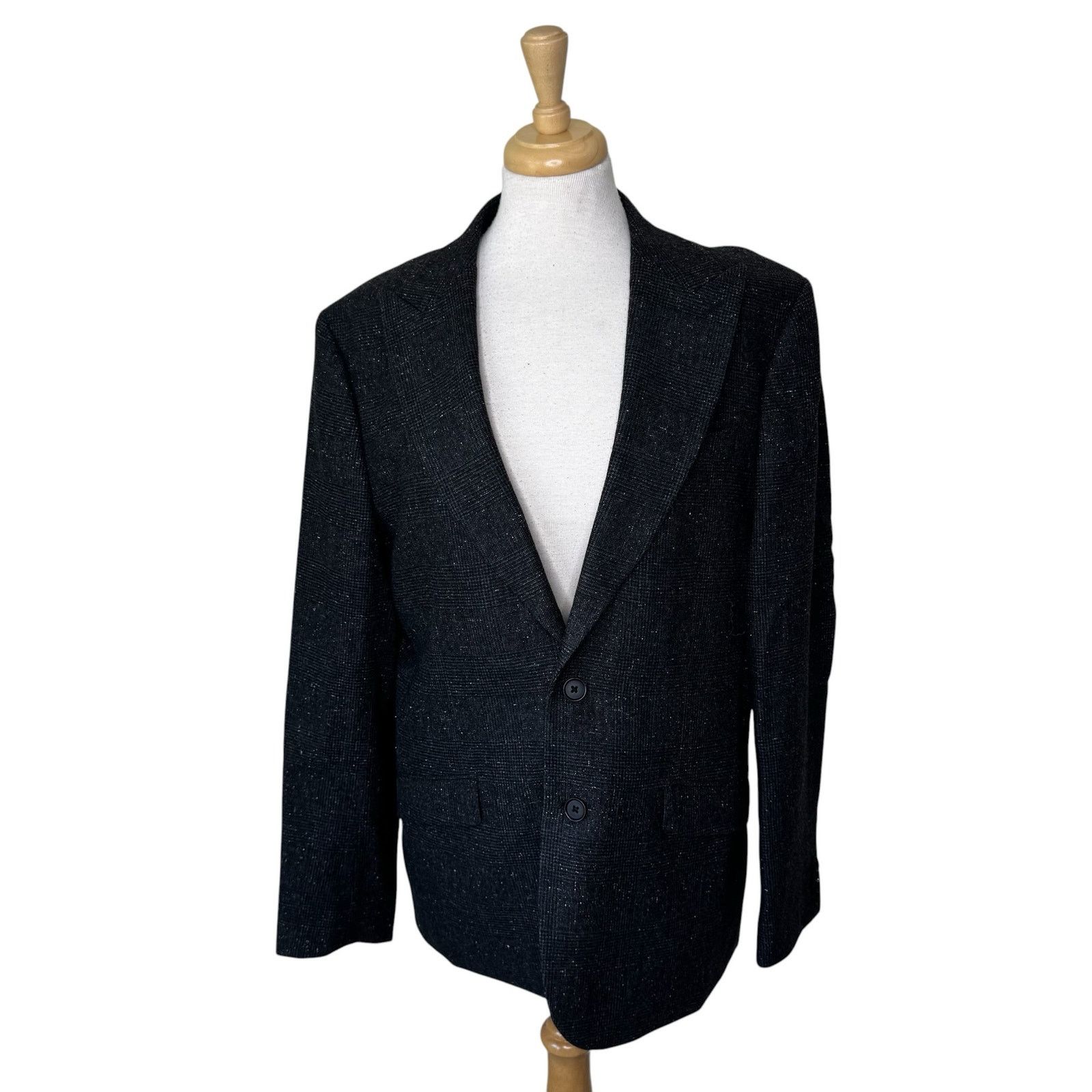 Express EXPRESS Extra Slim Wool Two Button Blazer Charcoal Gray 42R Size 42R - 1 Thumbnail