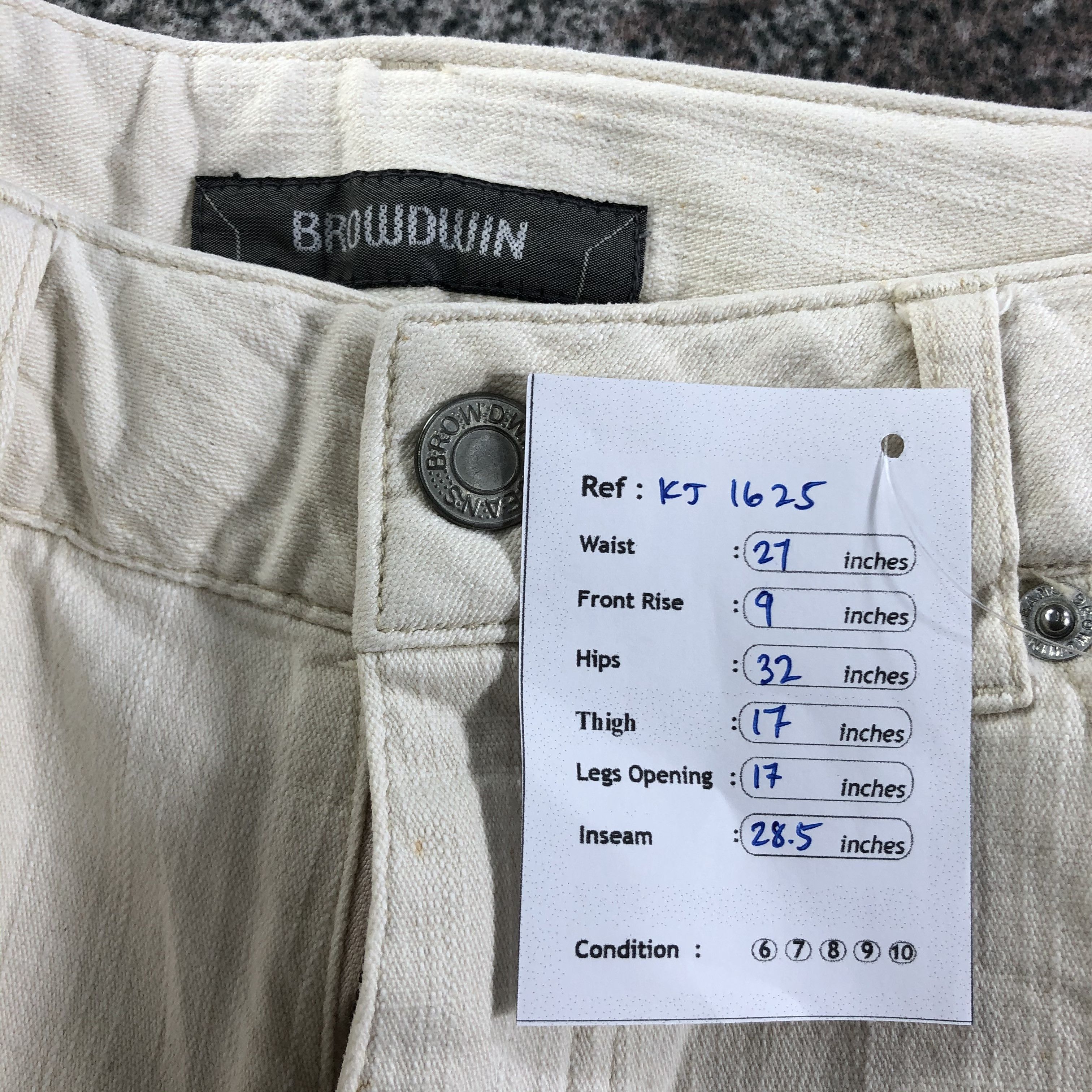 Japanese Brand Japanese Brand Browdwin White Jeans Flare Denim KJ1625 Size 27" / US 4 / IT 40 - 9 Thumbnail