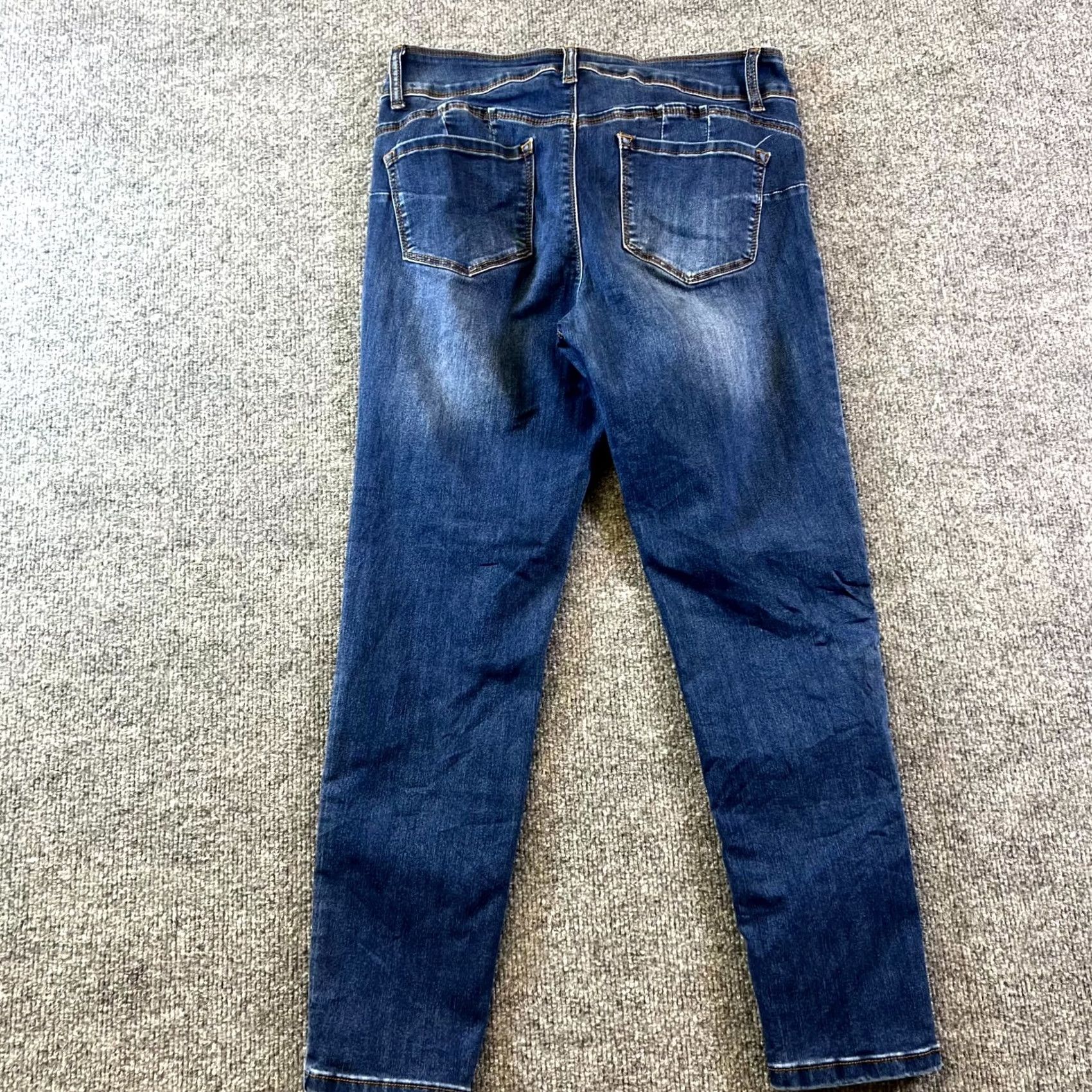 Denime 9th & Main Skinny Jeans Women's 6P Blue Denim Cotton Stretch Workwear 5-Pocket Zipper Button Petite 25 Inseam Size 28" / US 6 / IT 42 - 7 Thumbnail