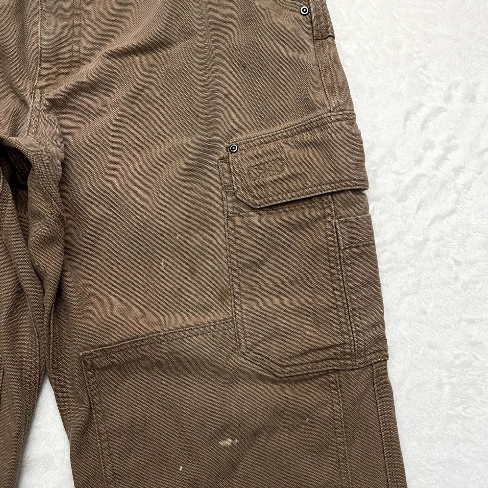 Vintage Duluth Trading Double Knee Pants Jeans Mens 38x30 Cargo Brown Cotton Workwear Size US 38 / EU 54 - 4 Thumbnail