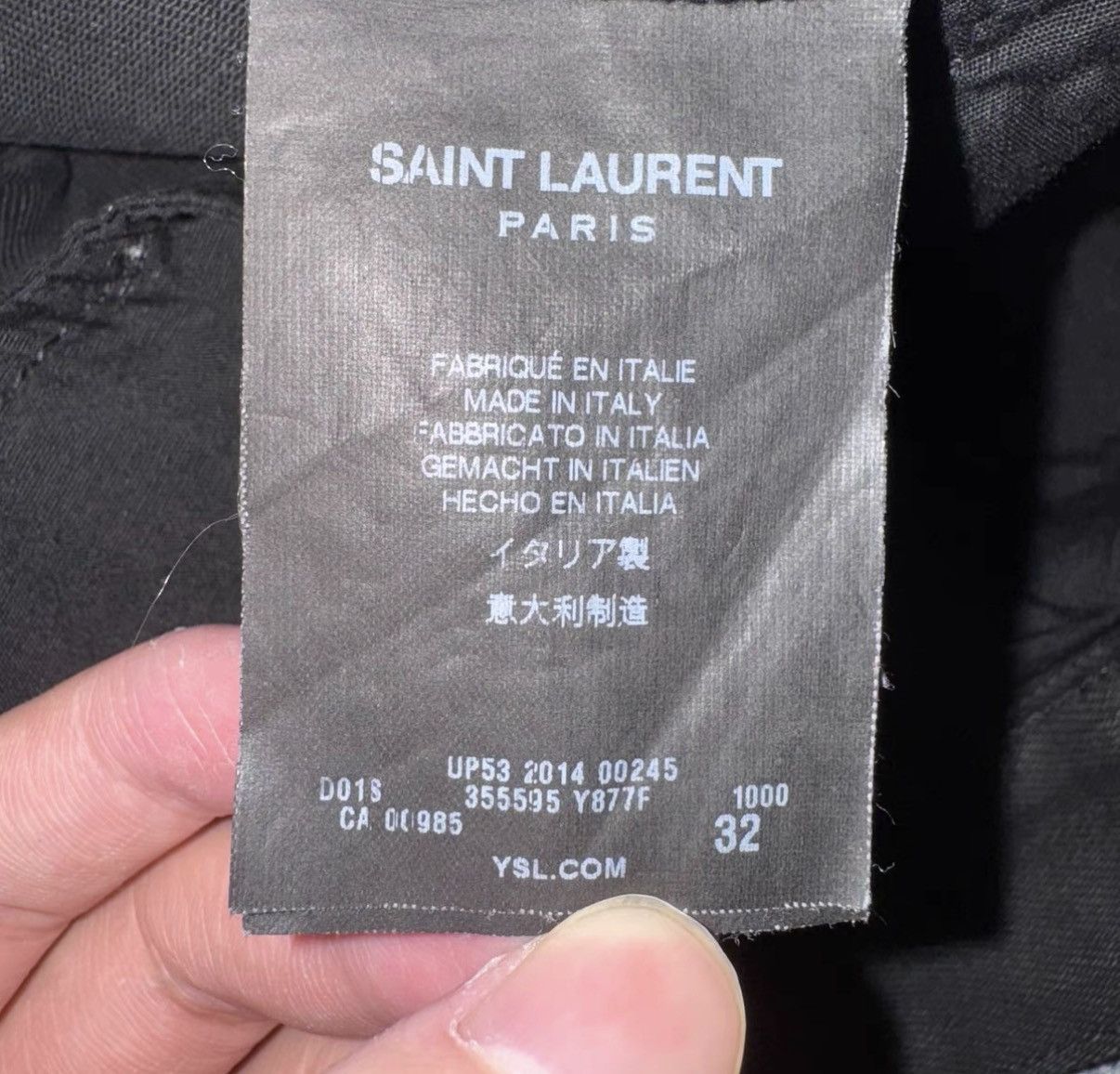 Saint Laurent Paris Saint Laurent (SLP) 14FW Stretch Black Basic Denim Jeans Size US 32 / EU 48 - 6 Thumbnail