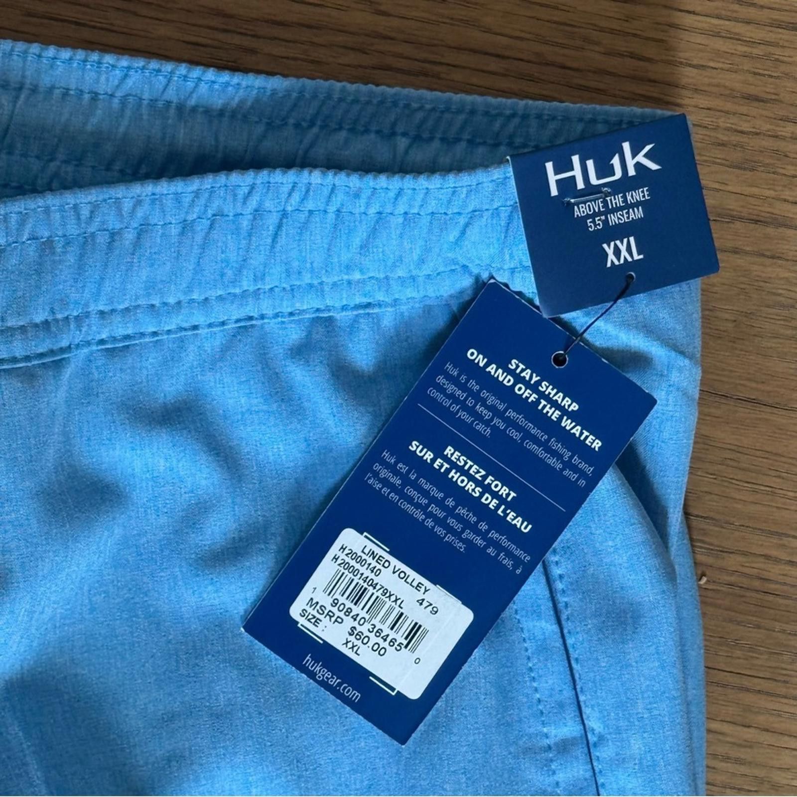Other NWT Huk Light Blue Volley Shorts XXL Size US 40 / EU 56 - 3 Thumbnail