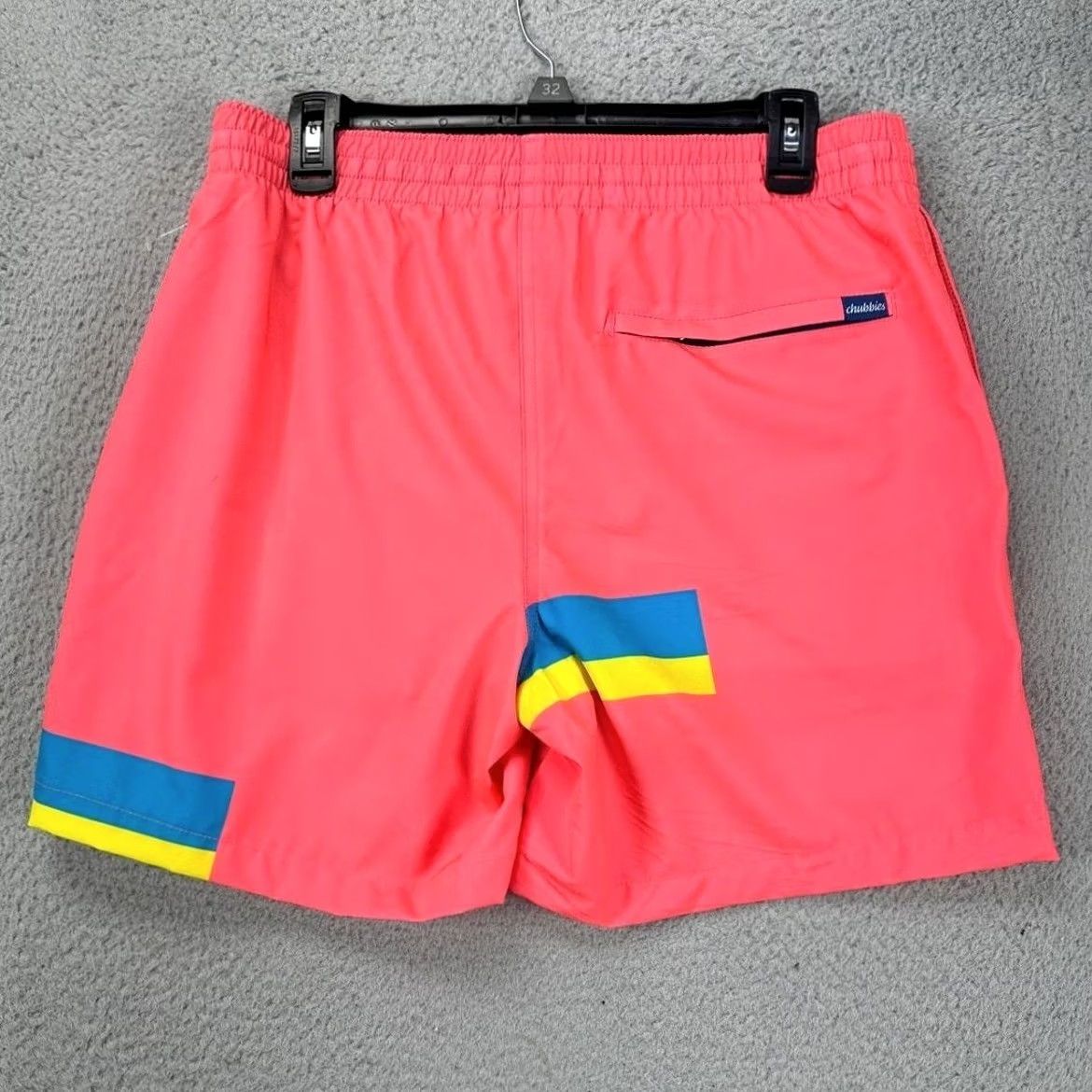 Chubbies Chubbies Swim Trunks Board Shorts Mens Medium Pink Lined Swimwear Elastic Waist Drawstring 32 Inseam 5.5 Solid Beach Size US 31 - 2 Thumbnail