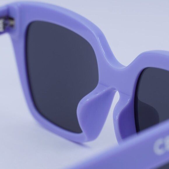 Celine Celine CL40198F 78A Sunglasses Lilac Square Frame Size ONE SIZE - 9 Thumbnail