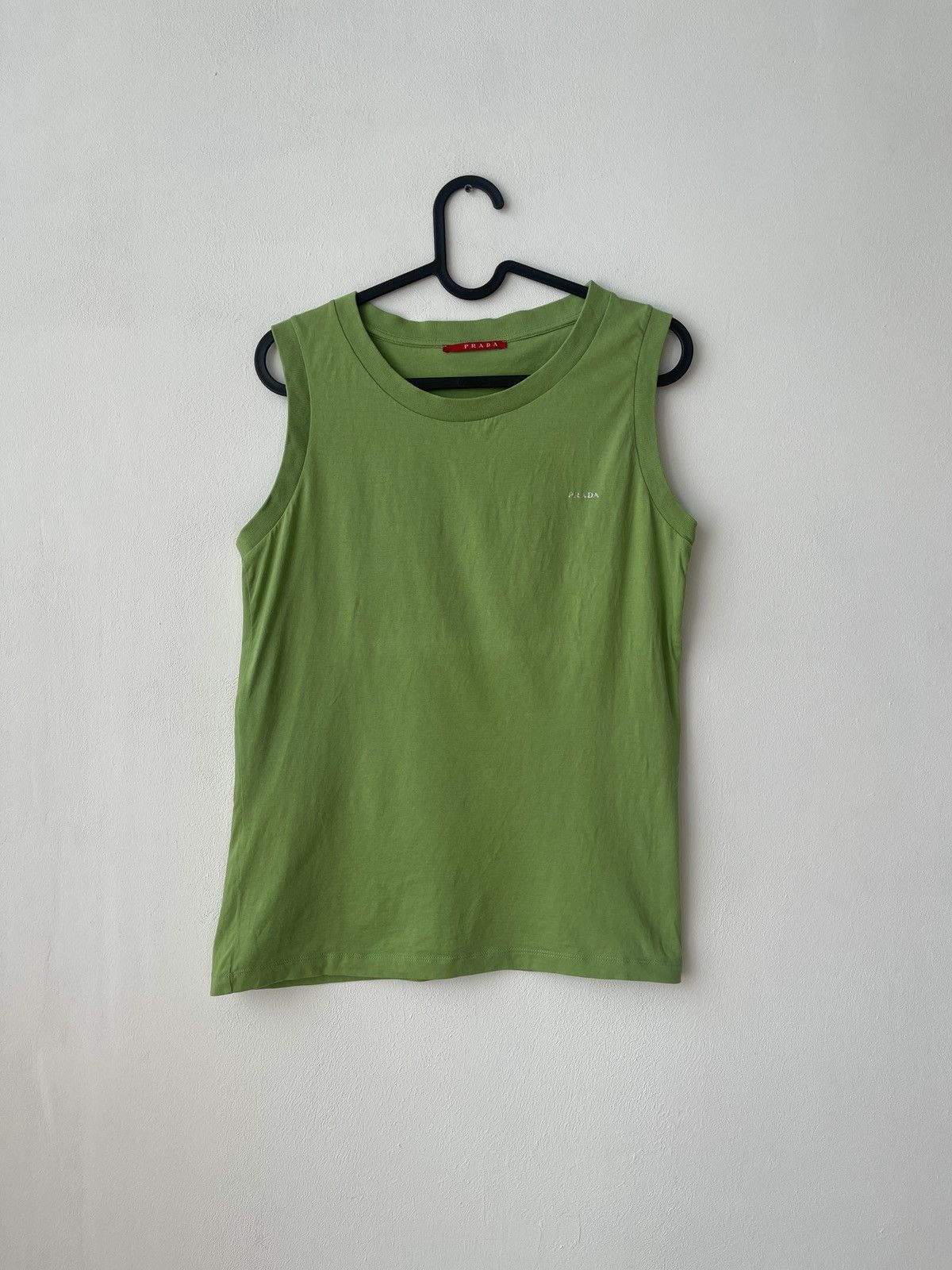 Prada Women’s PRADA Cotton Green Tank Top size L Size L / US 10 / IT 46 - 2 Thumbnail