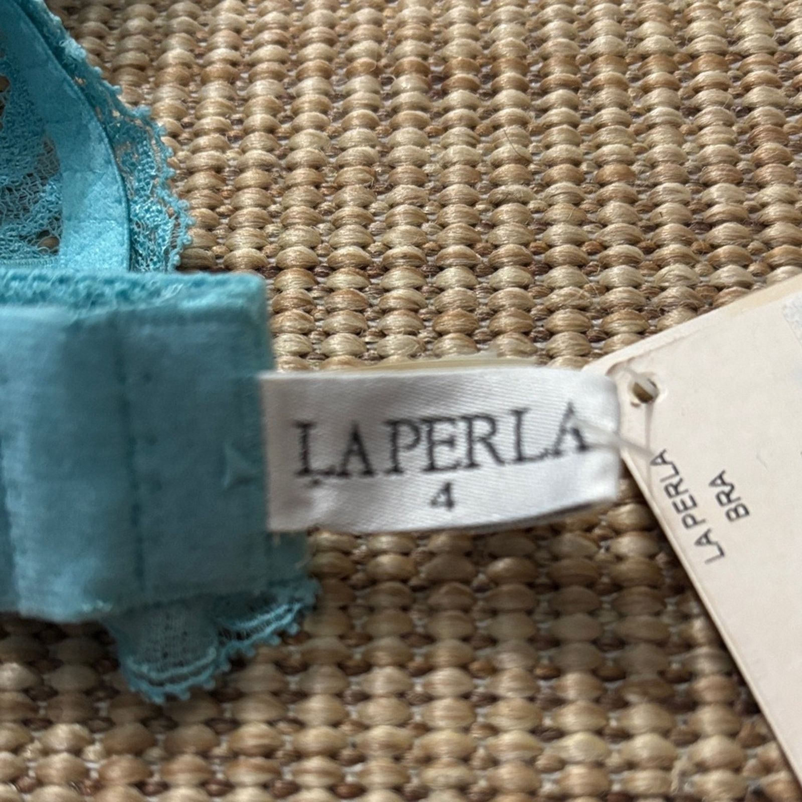 La Perla La Perla Turquoise Lace Bra 38C Size ONE SIZE - 2 Thumbnail