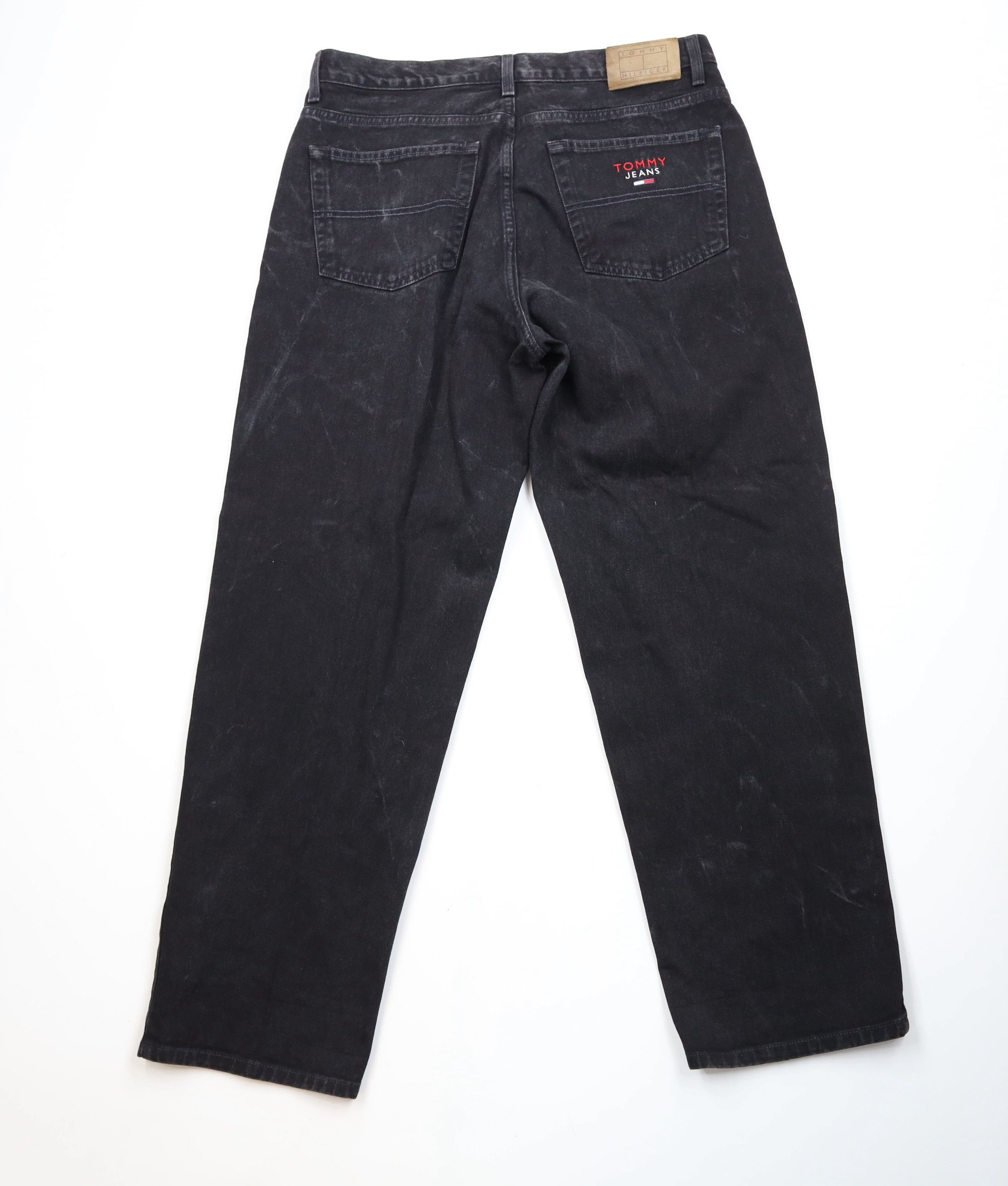 Tommy Hilfiger Vintage 90s Tommy Hilfiger Baggy Wide Leg Denim Jeans Black Size US 38 / EU 54 - 9 Thumbnail