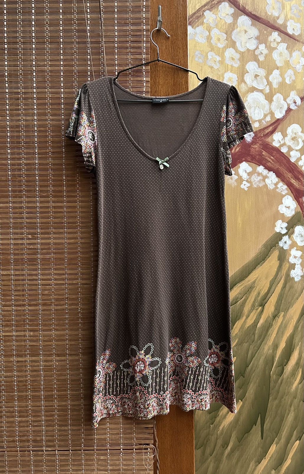 Other Y2K Vive Maria Short Sleeve Mini Dress Floral Polka Dot Size M / US 6-8 / IT 42-44 - 1 Thumbnail