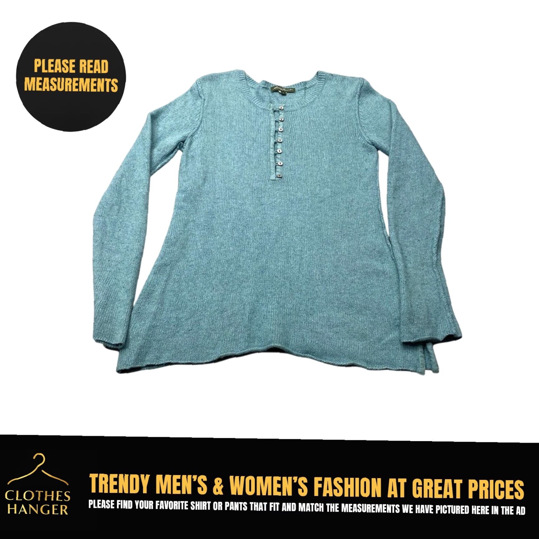 Eddie Bauer VINTAGE Eddie Bauer Wool Blend Sweater 1/4 Buttons Women’s Large Tall Green Size L / US 10 / IT 46 - 2 Thumbnail