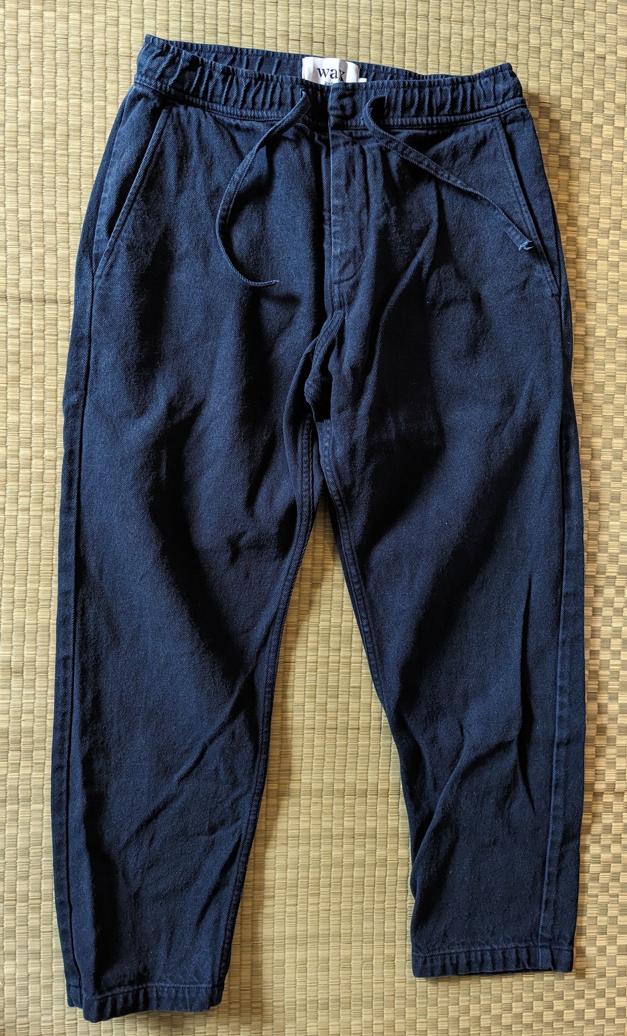 image of Wax London Kurt Navy Twill Trousers Cotton Made In Portugal, Men's (Size 30)