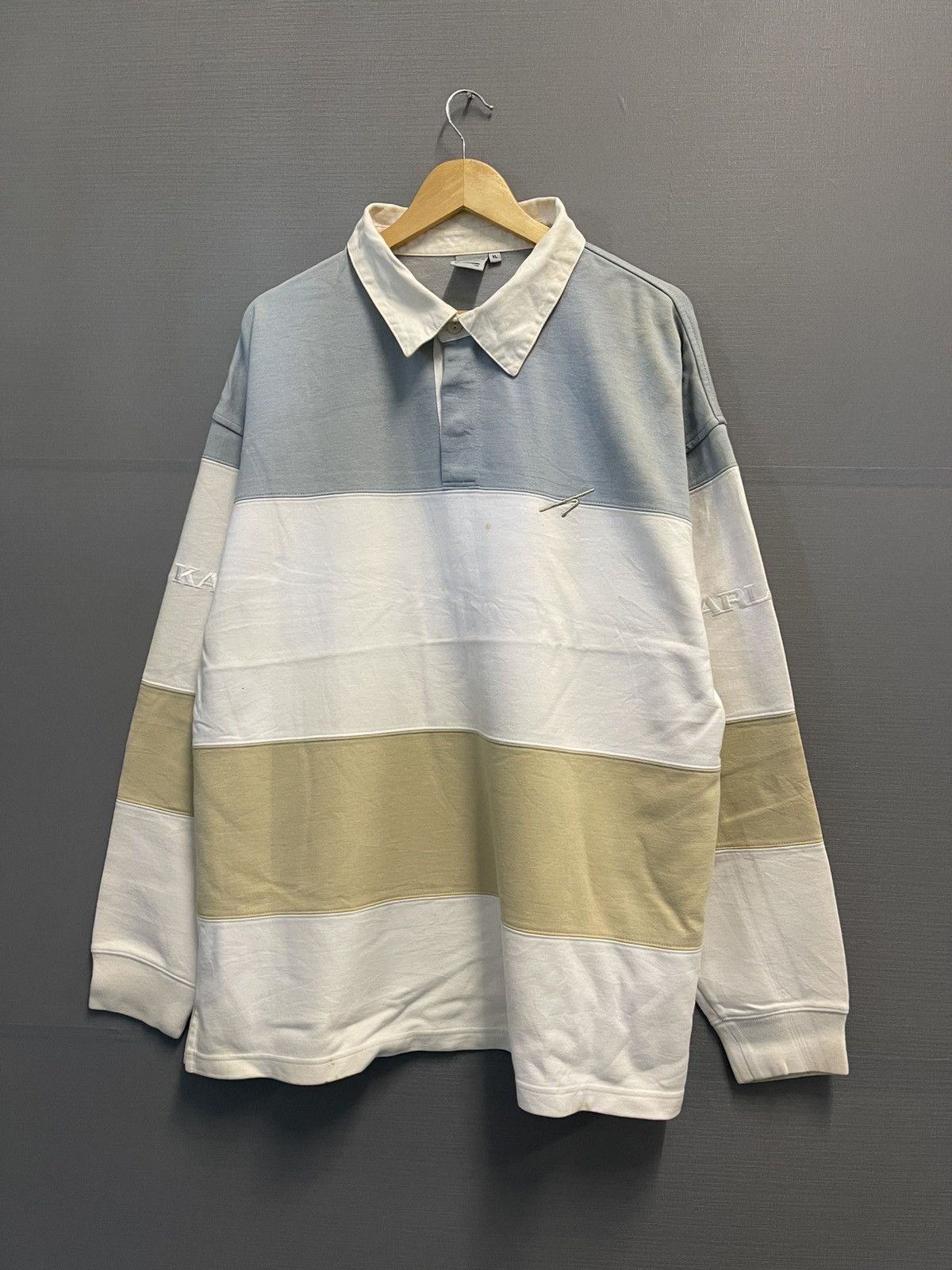 Karl Kani Vintage Karl Kani Stripe Collar Sweatshirt Size US XL / EU 56 / 4 - 1 Thumbnail