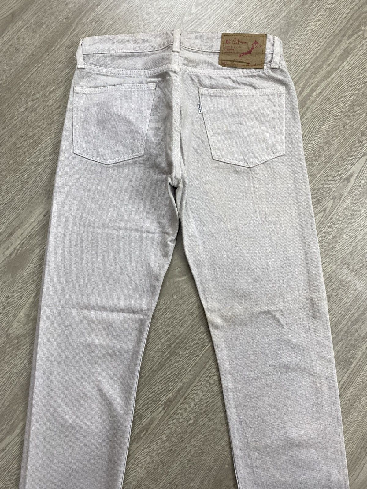Evan Kinori × Orslow Vintage Orslow Japan Broken White Straight Jeans Size US 29 - 18 Thumbnail