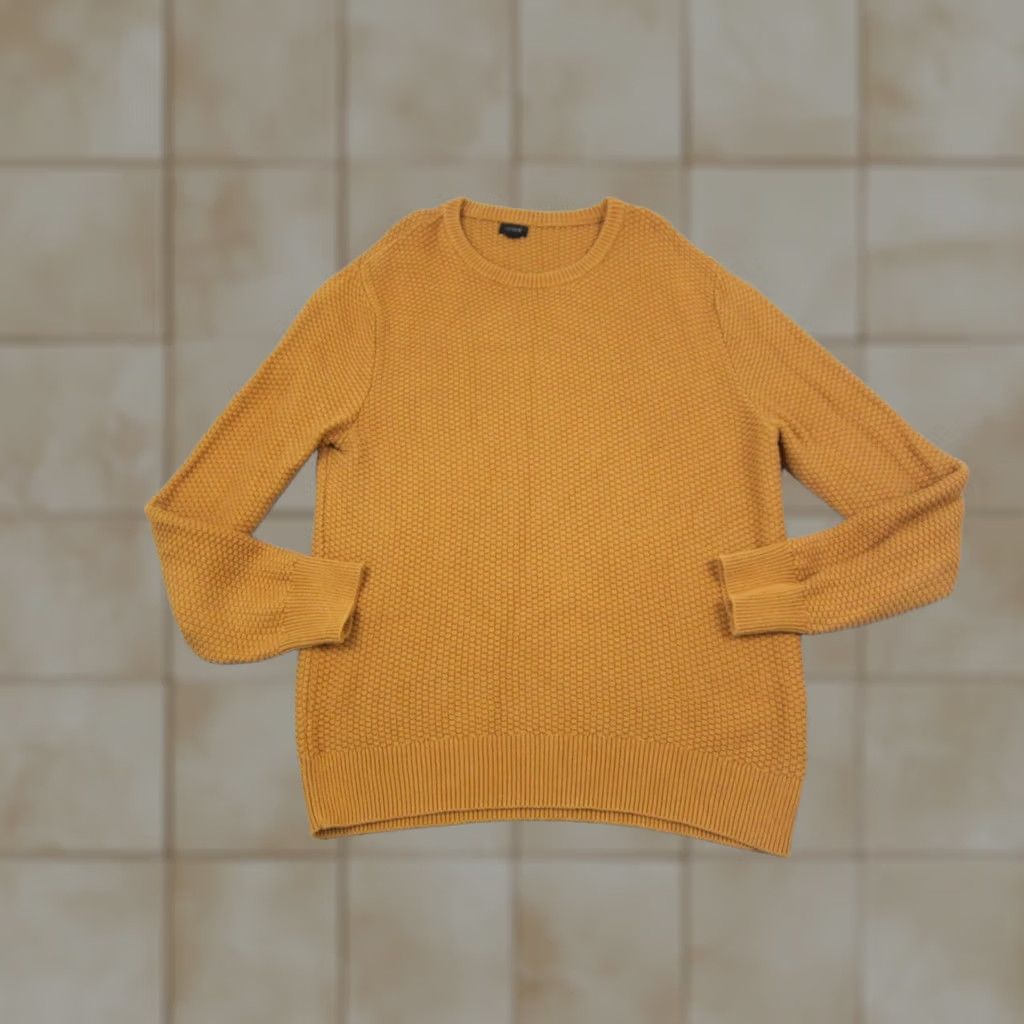 J.Crew J.CREW Sweater Mens M Gold Crew Neck Knit Pullover Regular Fit Wool Cotton City Classic 90s? Size US M / EU 48-50 / 2 - 1 Thumbnail