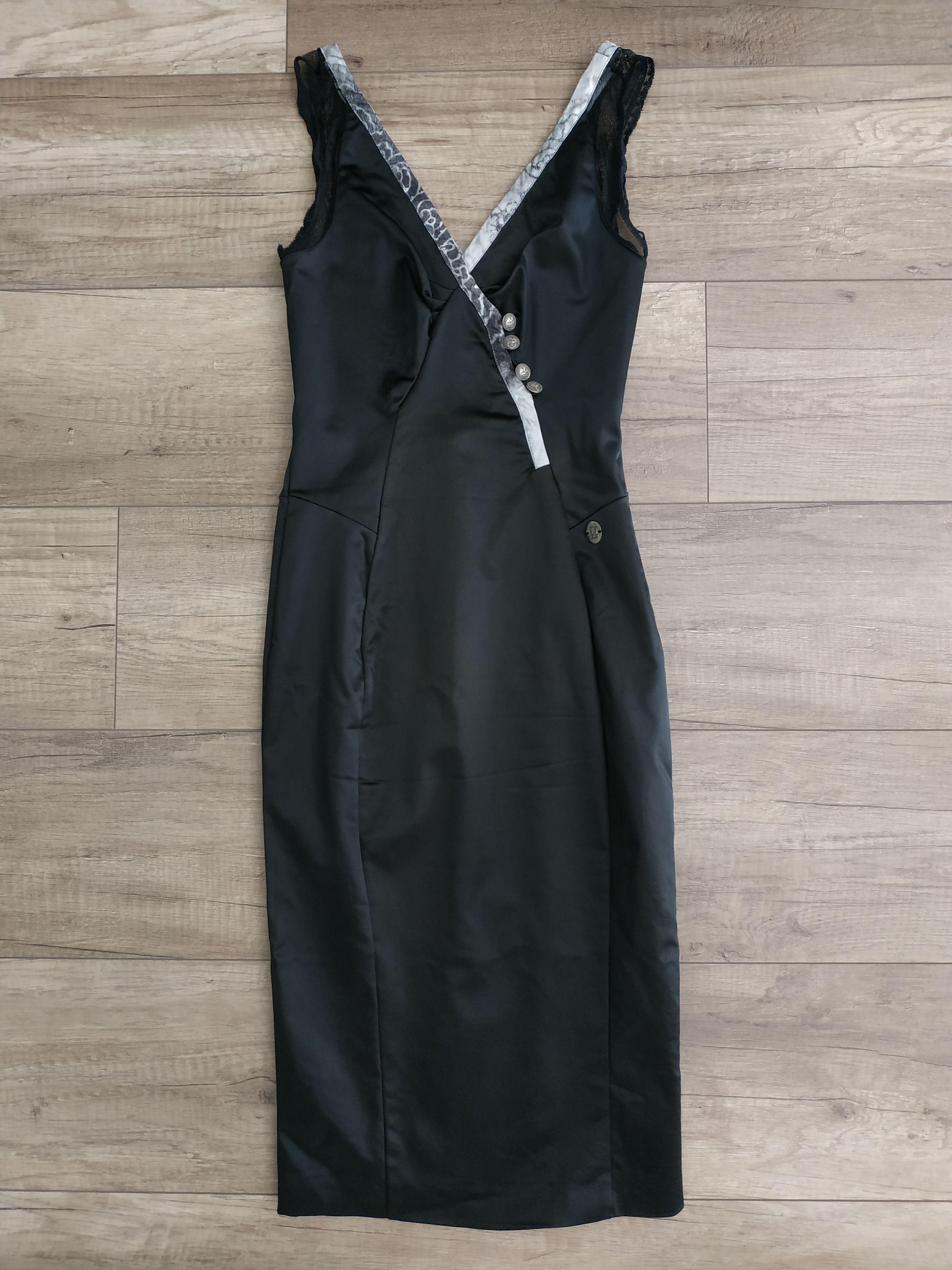 John Galliano John Galliano Women's Slim Fit Black Midi Dress, s. 38 (M) Size XS / US 0-2 / IT 36-38 - 1 Thumbnail