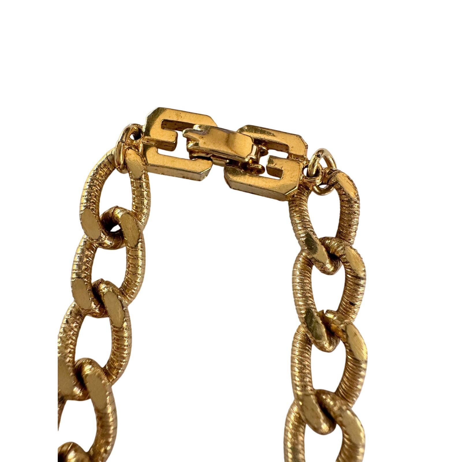 Givenchy Givenchy Vintage (1978) Necklace with "G" in Black Hexagon Size ONE SIZE - 12 Thumbnail