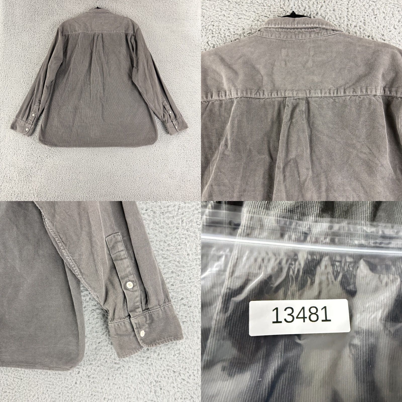 Madewell Madewell Button-Down Shirt Mens XXL Gray Corduroy Long Sleeve Casual Shirt Size US XXL / EU 58 / 5 - 9 Thumbnail
