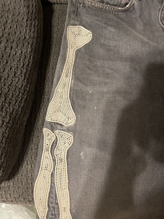 Kapital Kapital Skeleton Jean Shorts | Grailed