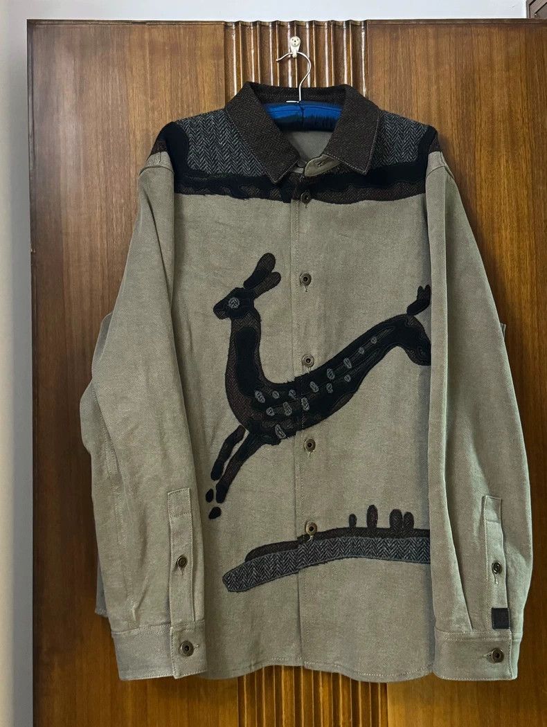 Loewe Loewe Little Deer embroidery patchwork denim coat Size US L / EU 52-54 / 3 - 1 Thumbnail