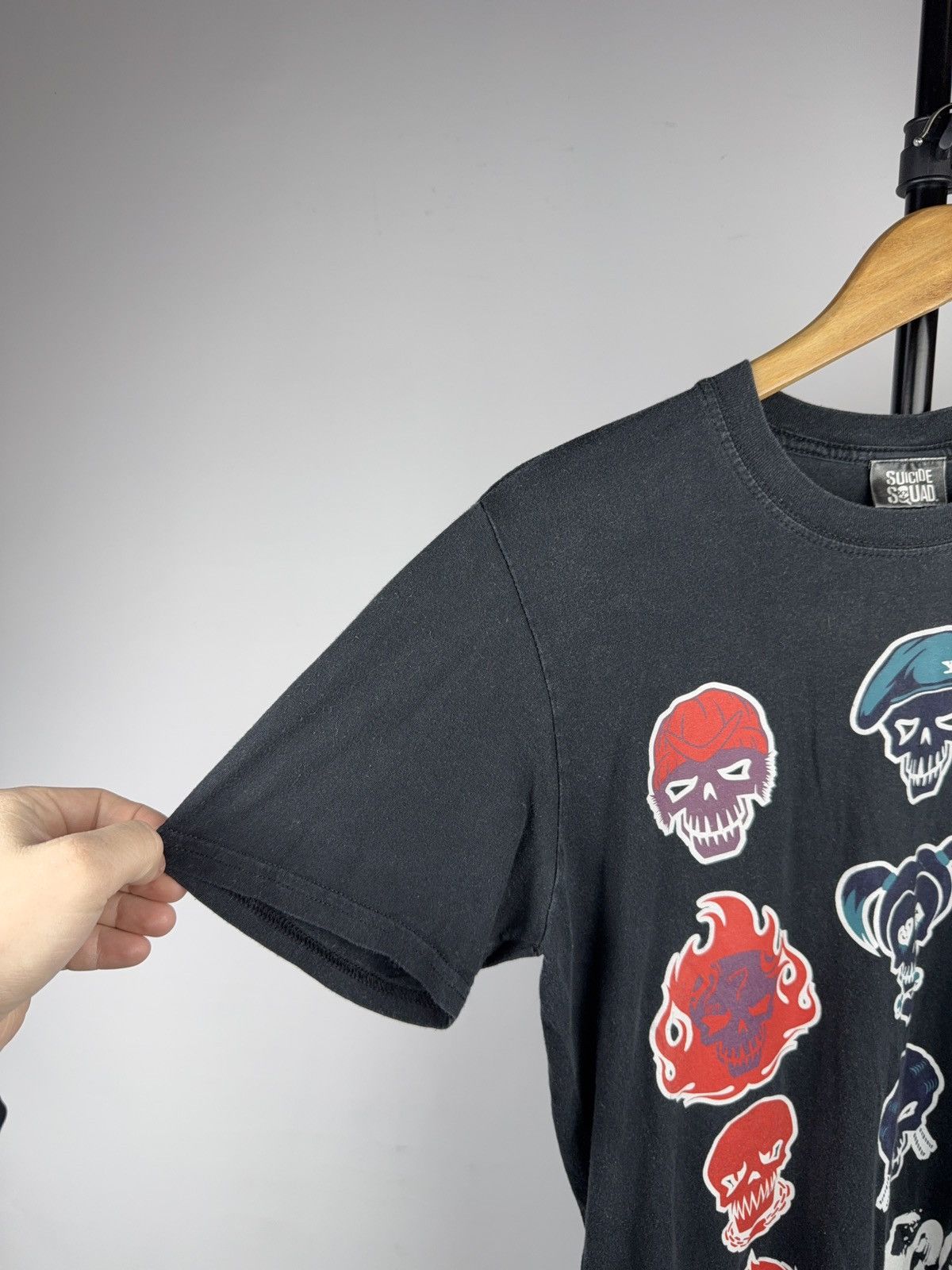 Vintage 2016 Suicide Squad Skull Grid Graphic T-Shirt Movie Tee Size US S / EU 44-46 / 1 - 7 Thumbnail