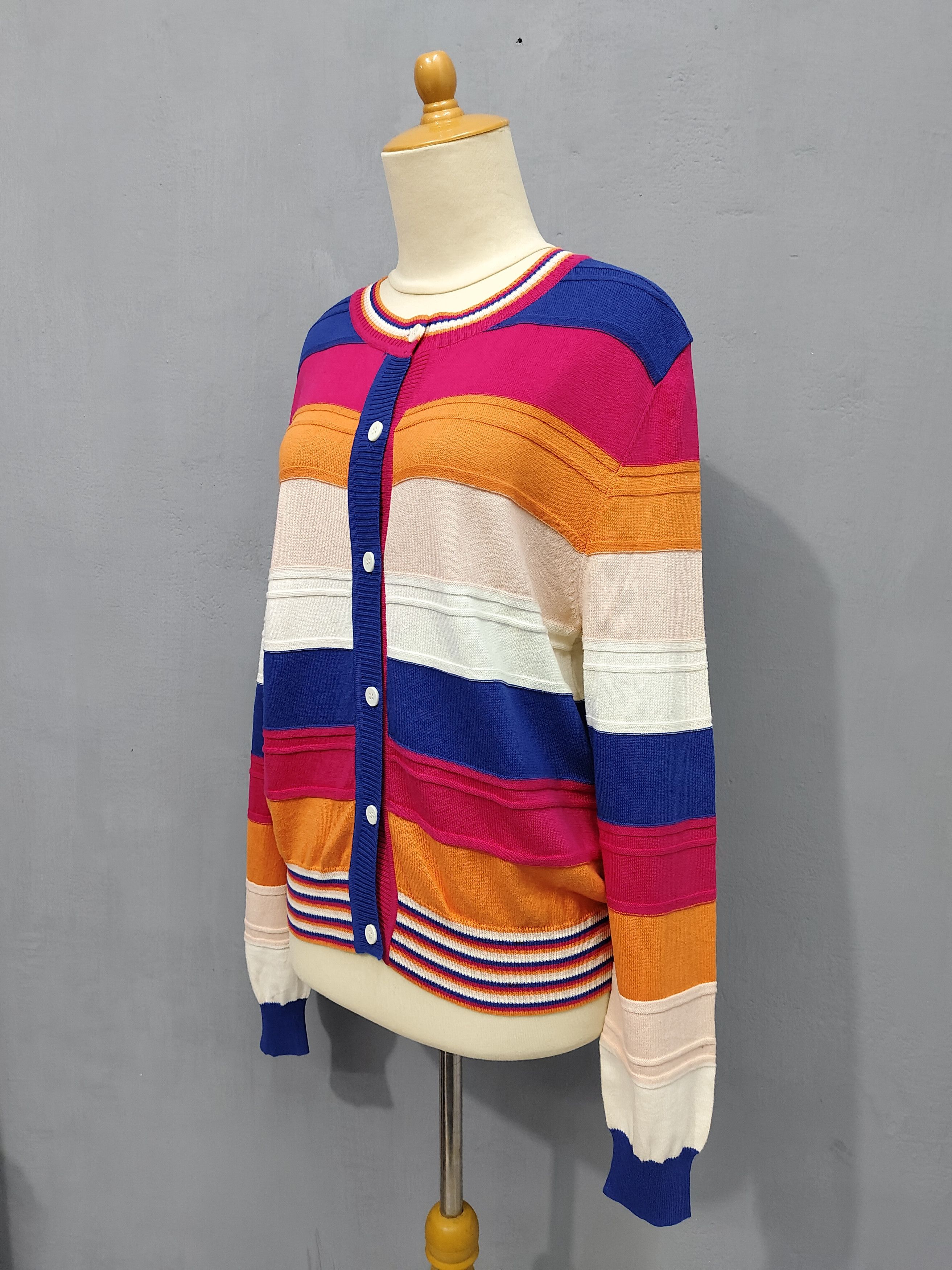 Sandro 💥 Sandro 💥 Striped Multicolor Knitted Cardigan Size M / US 6-8 / IT 42-44 - 3 Thumbnail