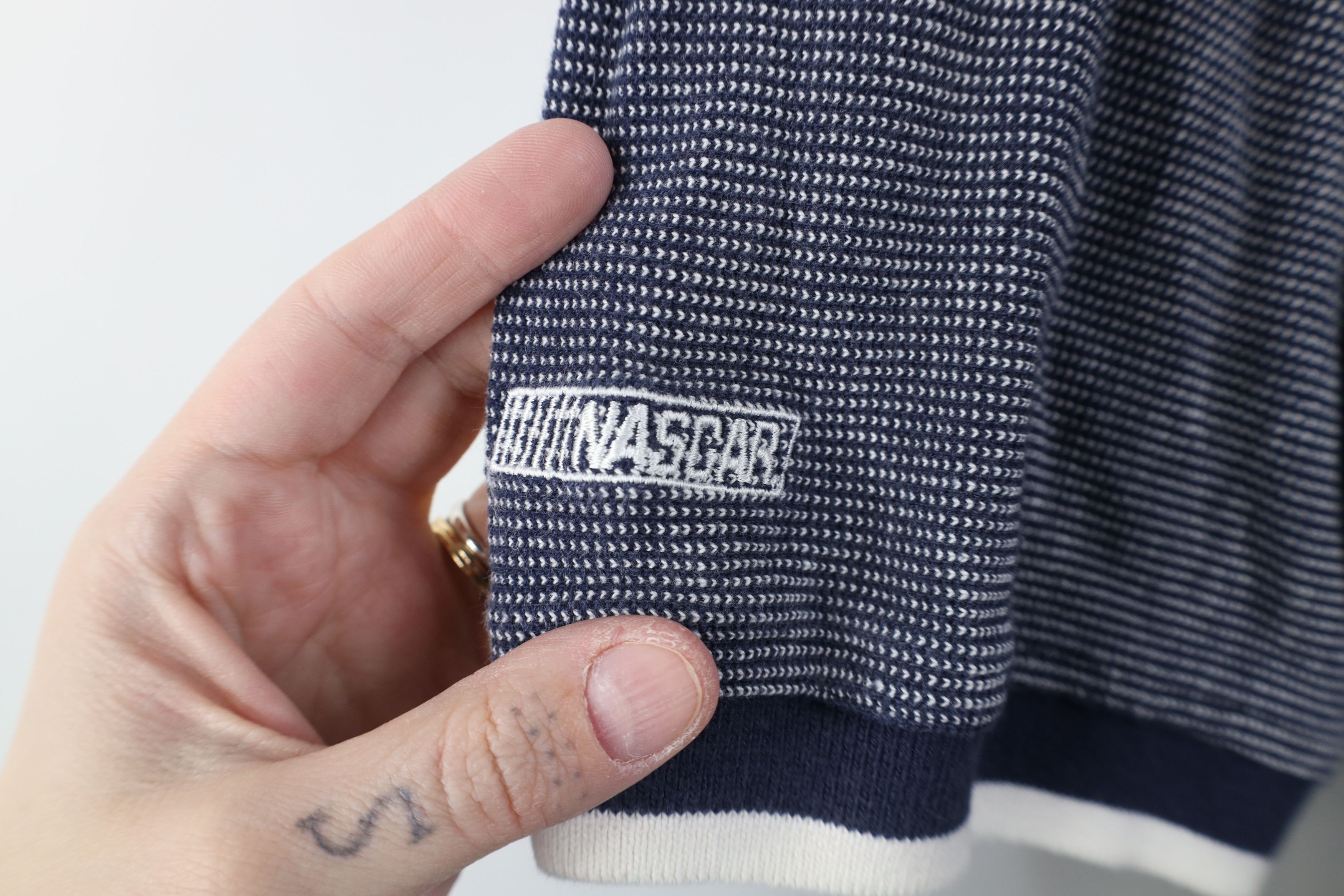 Vintage Vintage 90s NASCAR Wallace Racing Thermal Knit Polo Shirt Size US XL / EU 56 / 4 - 9 Thumbnail