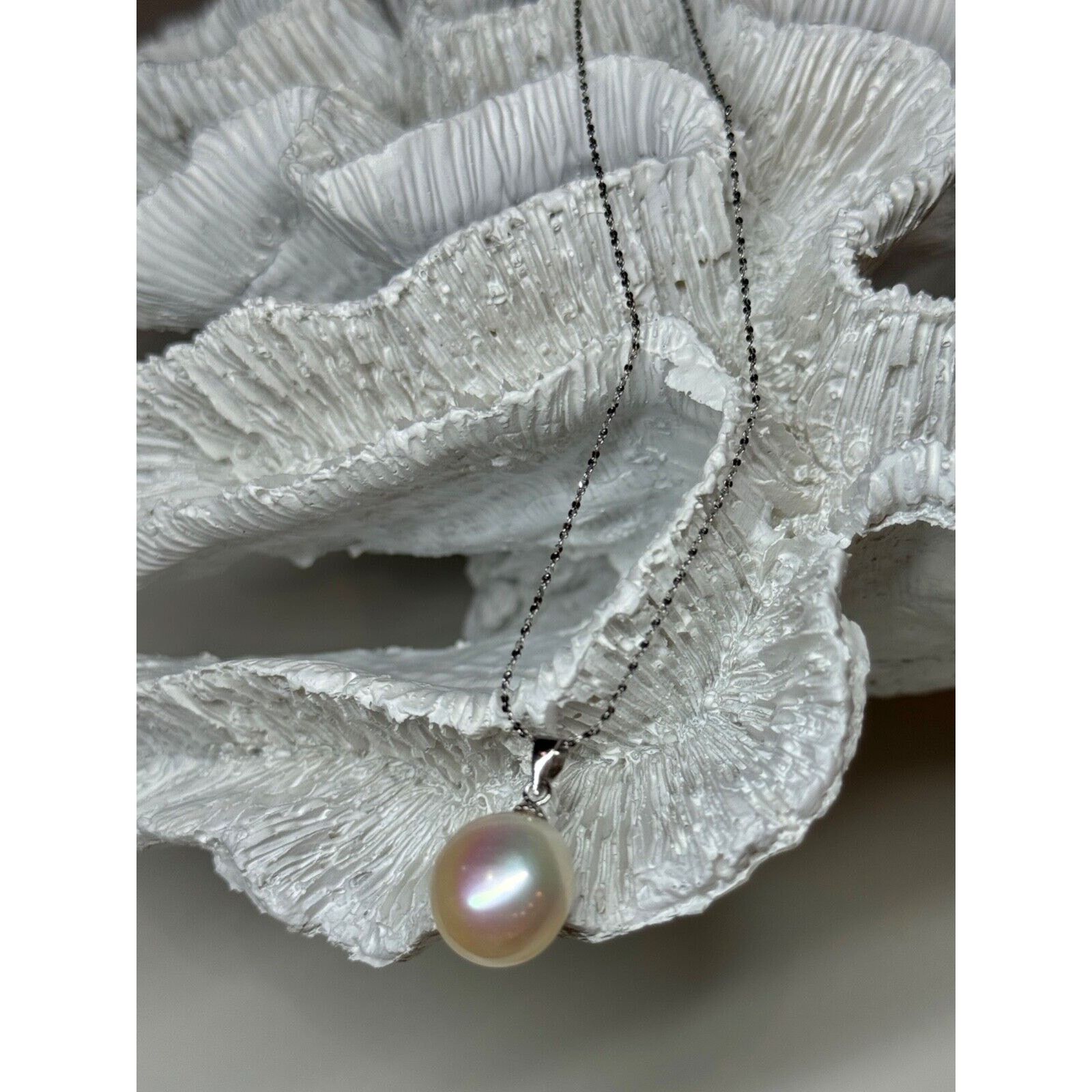 Jewelry 925 STERLING SILVER FRESH WATER PEARL NECKLACE LENGTH 18 In Size ONE SIZE - 6 Thumbnail