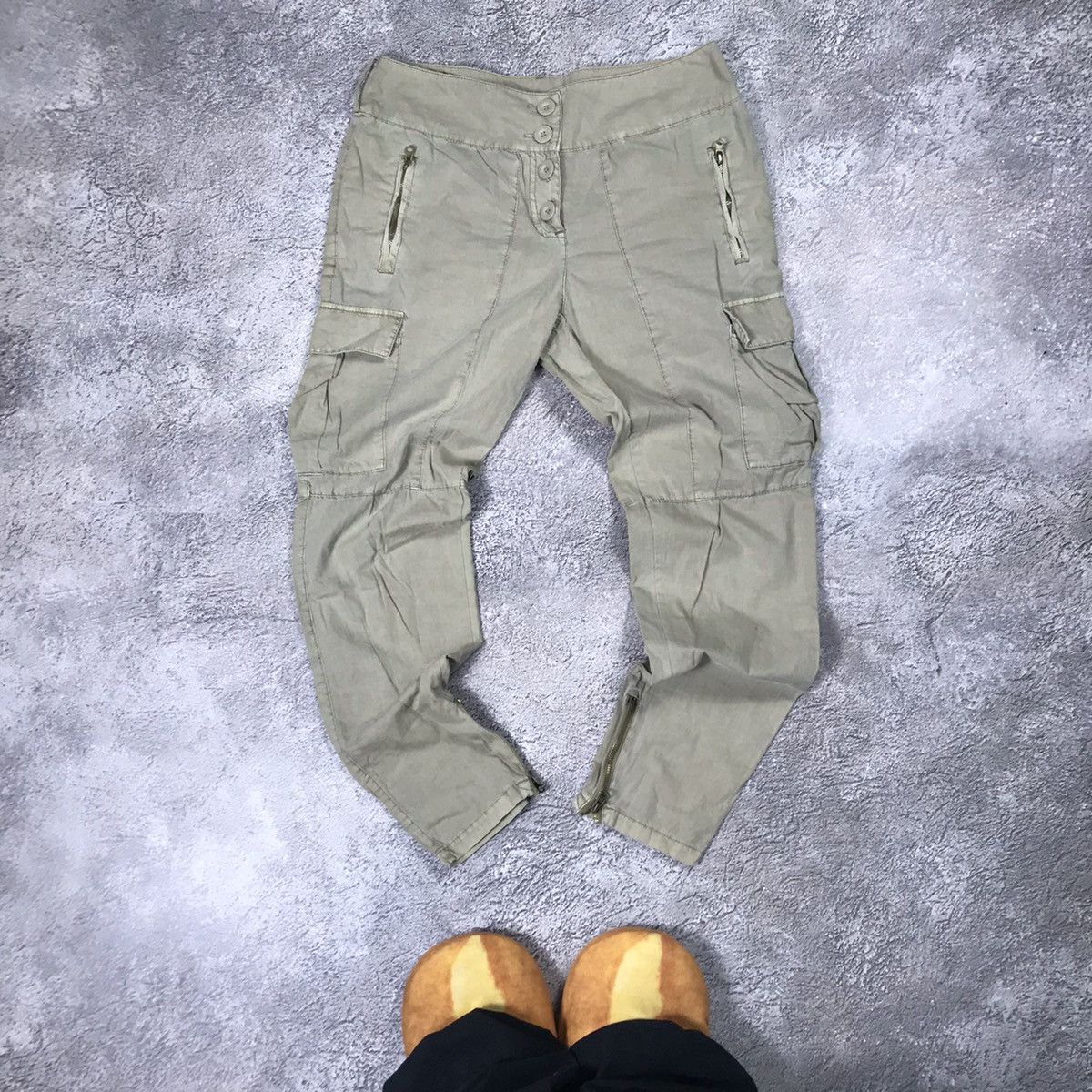 Vintage Vintage 90s Baggy Cargo Pants Flared Parachute Techwear 36 Size 36" / US 14 / IT 50 - 2 Thumbnail