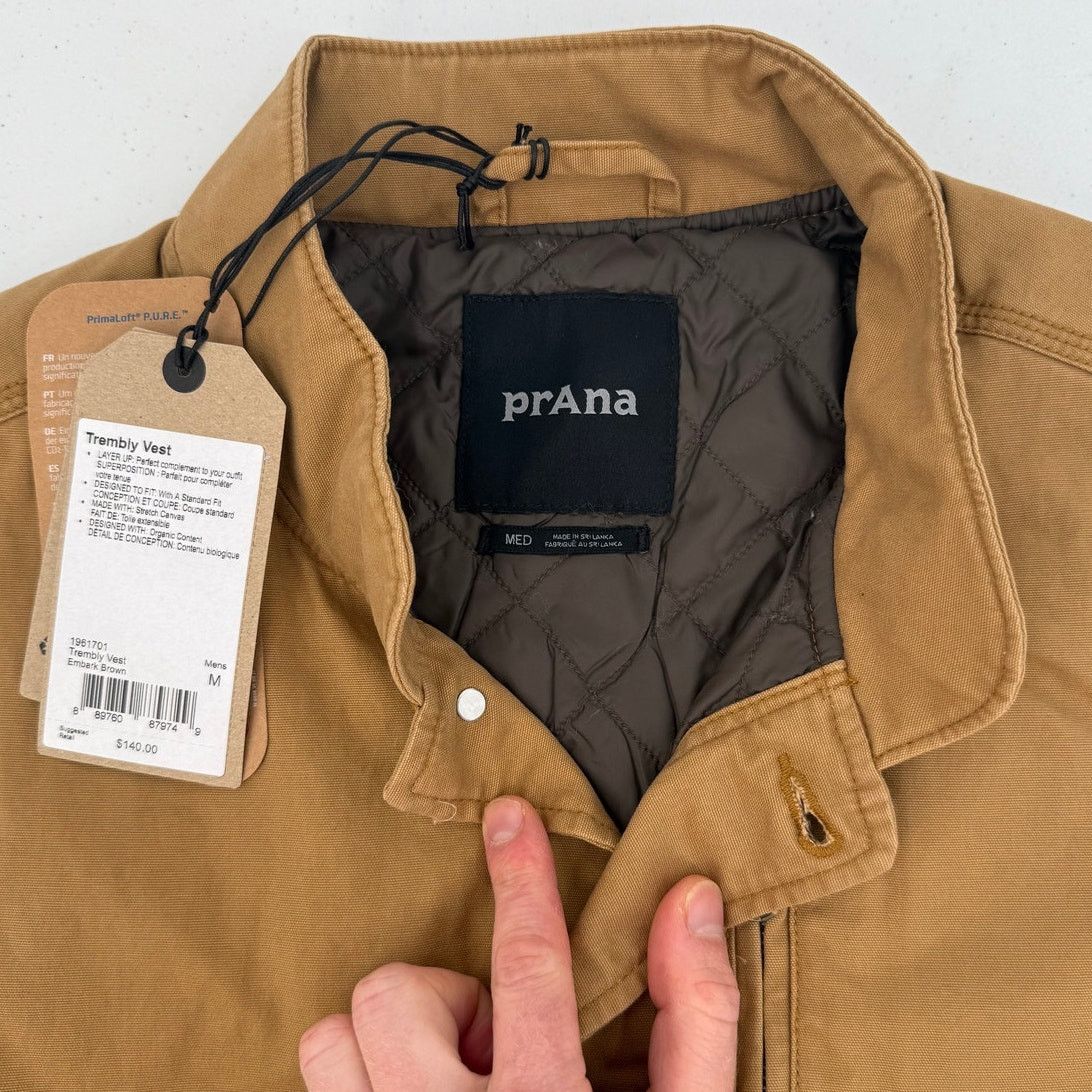 Prana NWT prAna Mens Trembly Insulated Vest Button Closure Size US M / EU 48-50 / 2 - 7 Thumbnail