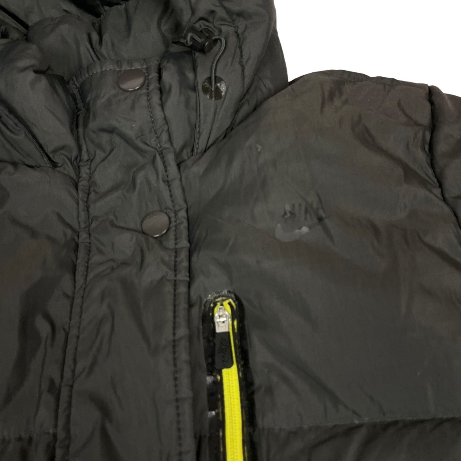 Nike × Vintage Nike Sportswear Women's Gray Hooded Full Zip Puffer Coat M Size M / US 6-8 / IT 42-44 - 3 Thumbnail