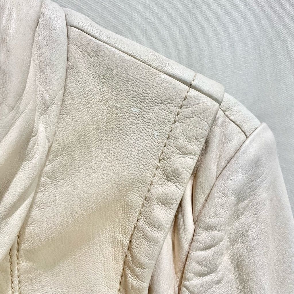 Other LINE the Label Cream Lamb Skin Leather Cropped Jacket Size M Size M / US 6-8 / IT 42-44 - 10 Thumbnail