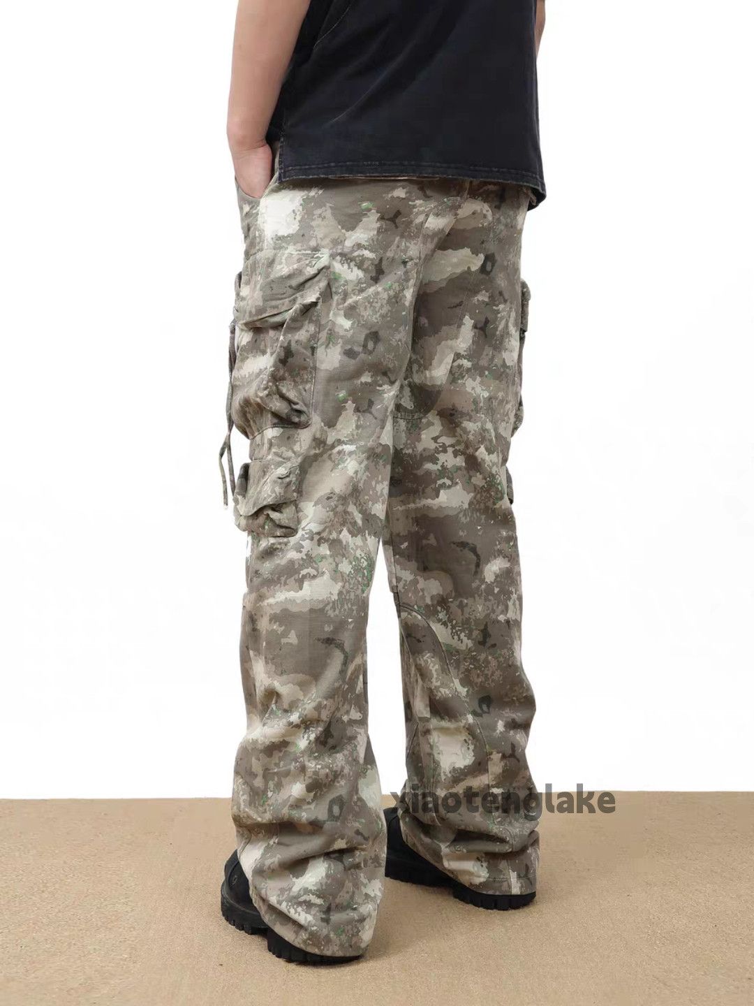 Designer × Japanese Brand × Vintage Utility washed faded loose baggy camo cargo pants Size US 32 / EU 48 - 5 Thumbnail