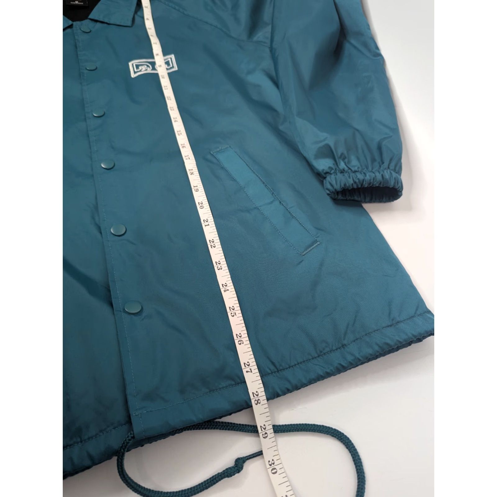 Obey OBEY Windbreaker Teal Jacket M Logo Front Snap Nylon Coat Streetwear Mens Jacket Size US M / EU 48-50 / 2 - 5 Thumbnail