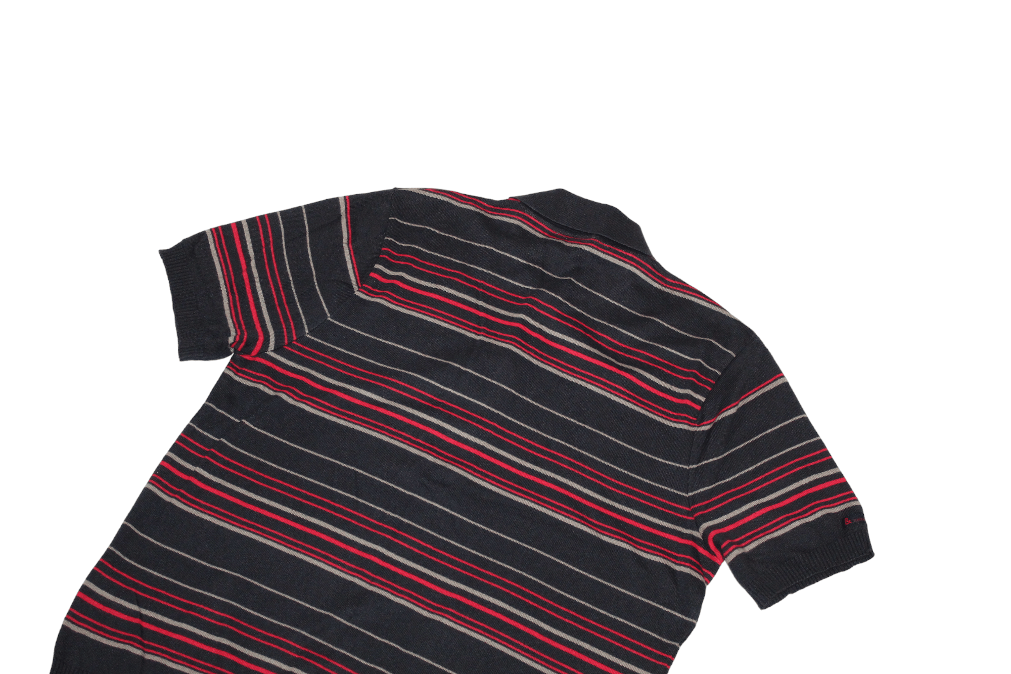 Dolce & Gabbana VTG Dolce & Gabbana Striped Cotton Blend Woven Polo Shirt Size US L / EU 52-54 / 3 - 12 Thumbnail