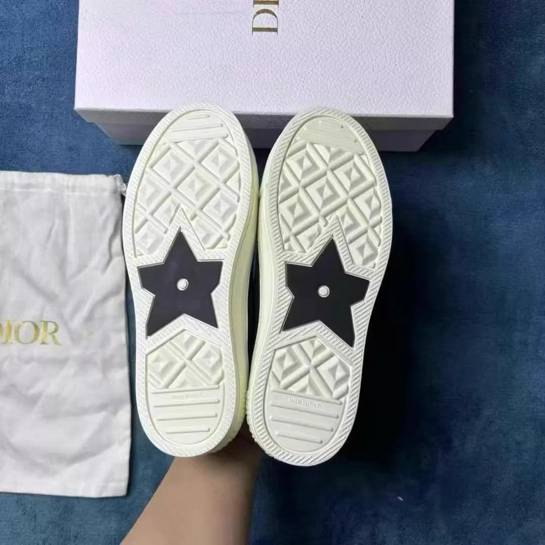 Dior Dior Houndstooth Black Low-Top Sneakers 36.5 Size US 6 / IT 36 - 5 Thumbnail