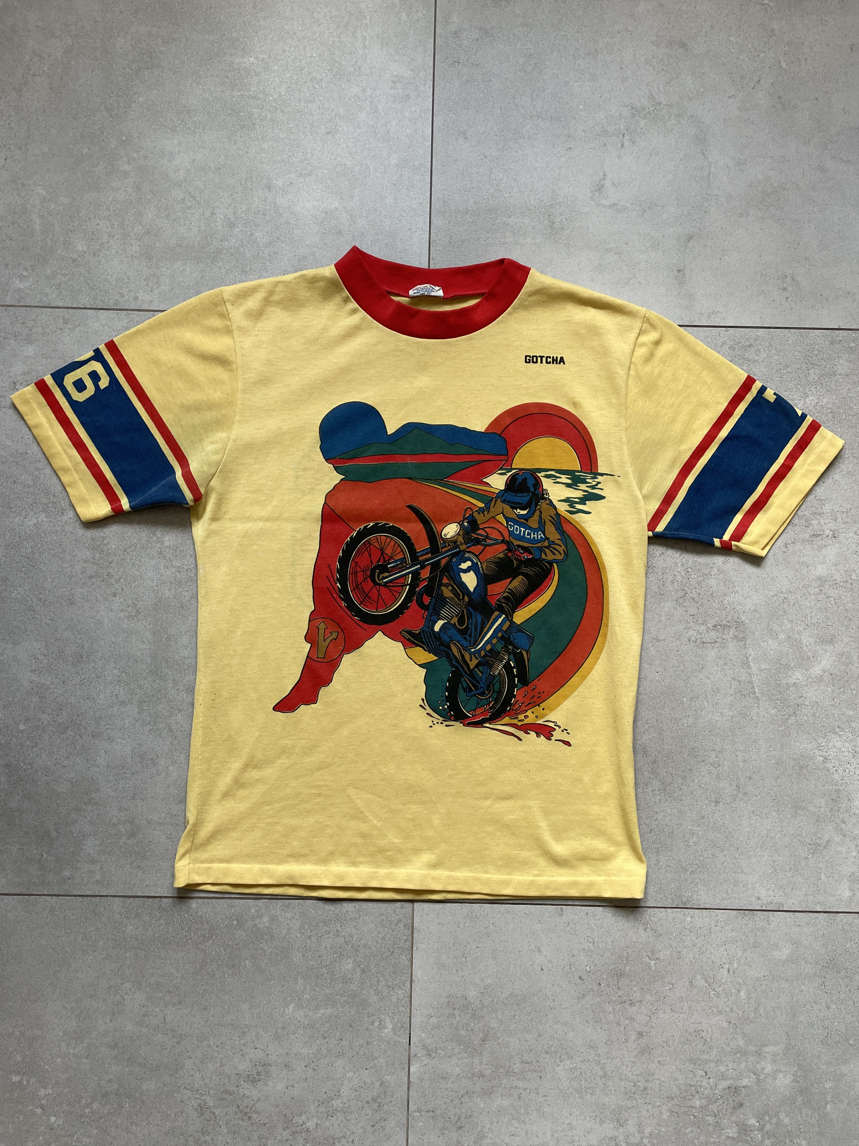 Gotcha VINTAGE 80S GOTCHA 76 MOTOCROSS SKATE BABY TEE FIT Size US M / EU 48-50 / 2 - 1 Thumbnail