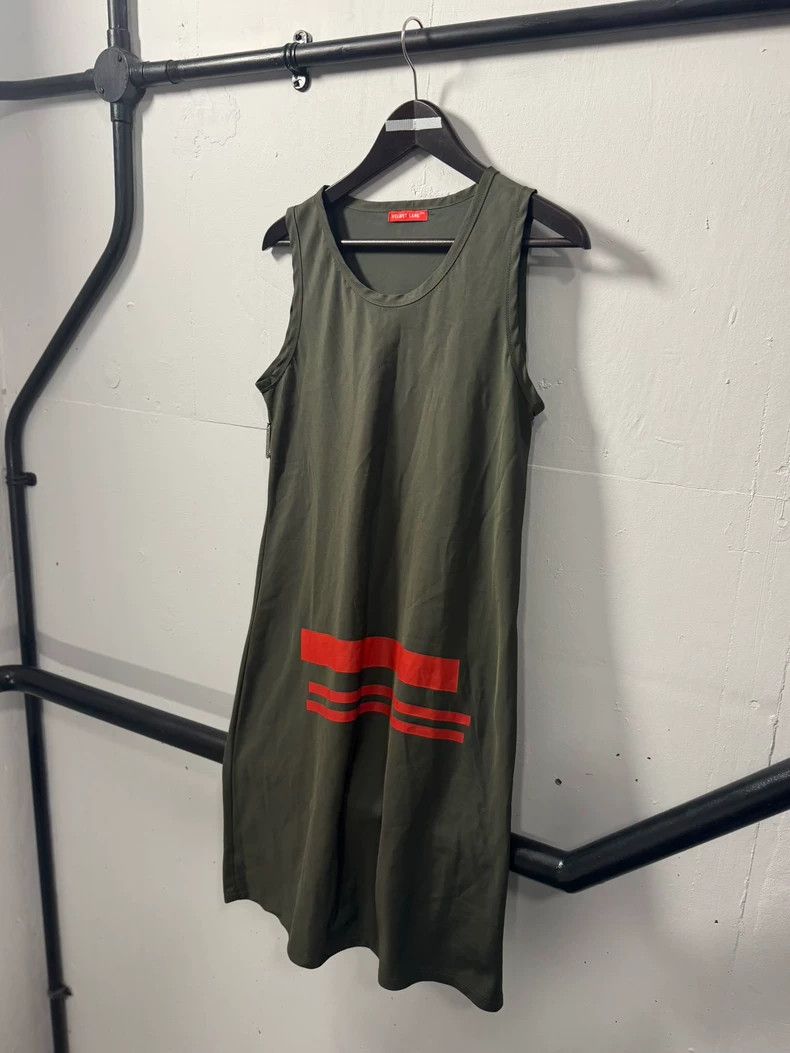 Helmut Lang HELMUT LANG Red-and-Gold Print Long Dress Size 28" / US 6 / IT 42 - 2 Thumbnail