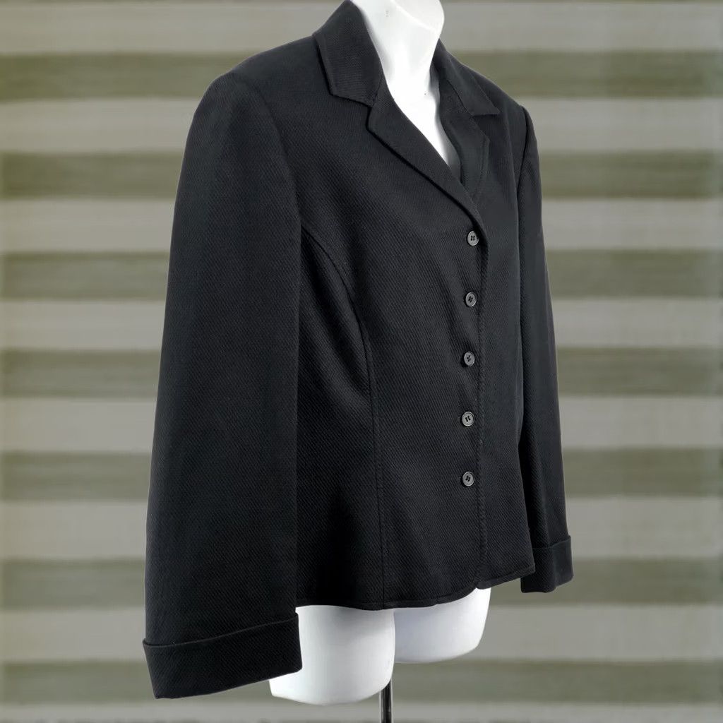 Jones New York Jones NY blazer jacket 14 black button front notch collar Long Sleeve Lined Women Blazer 14 Black Career Office Workwear Formal Vintage: No Size XL / US 12-14 / IT 48-50 - 1 Thumbnail