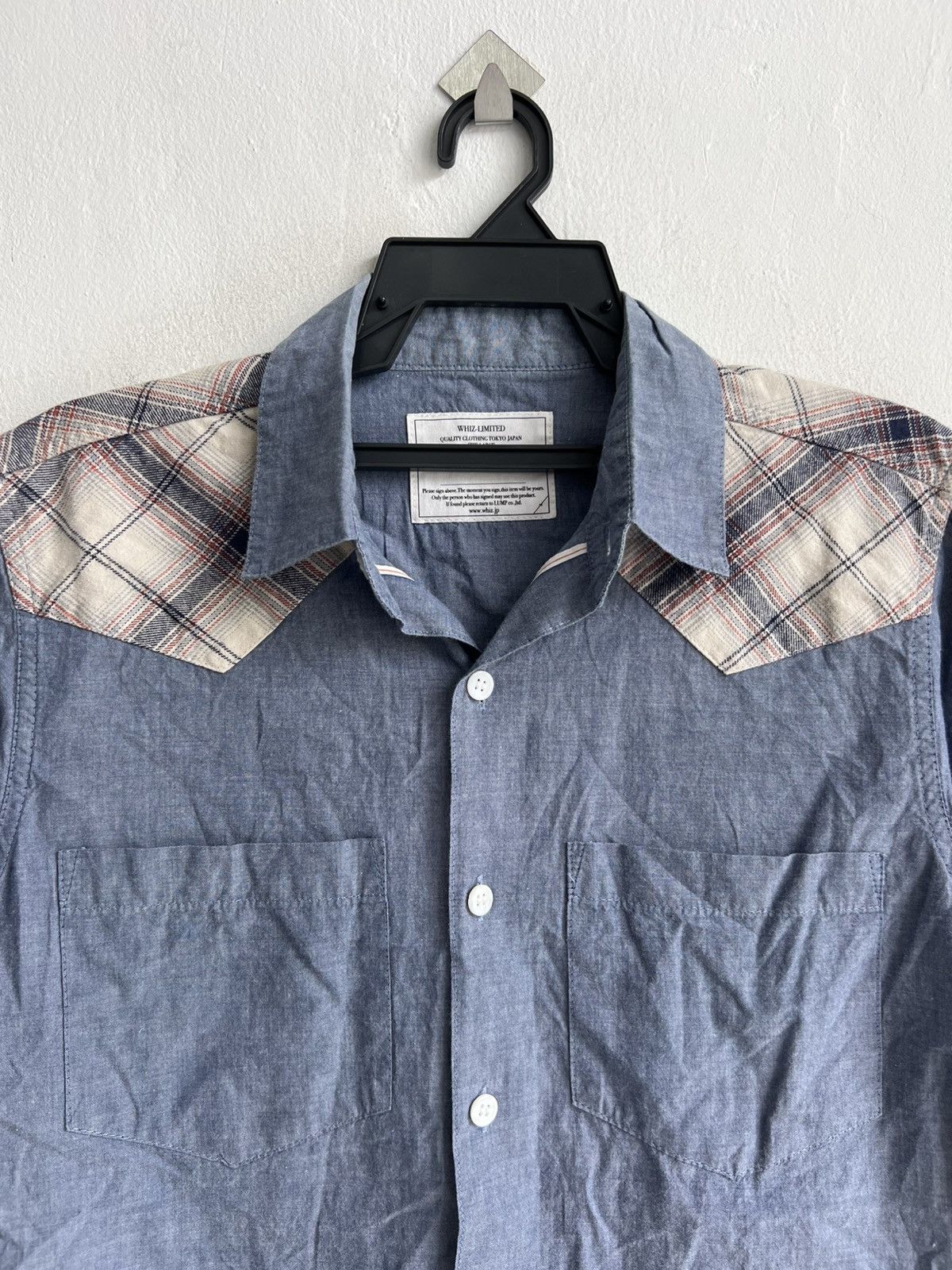 WHIZ LIMITED SS09 Whiz Limited Selvaged Denim Chambray Shirt Kapital RRL Size US M / EU 48-50 / 2 - 2 Thumbnail
