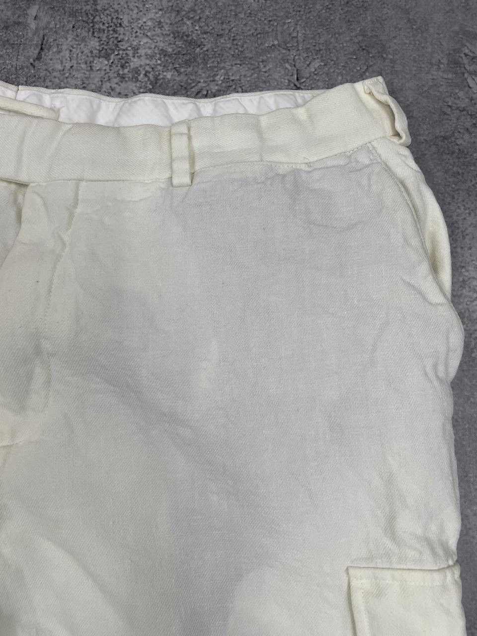 Suitsupply Suitsupply Men Pure Linen Cargo Pants Blake Flat Front White Size US 38 / EU 54 - 8 Thumbnail