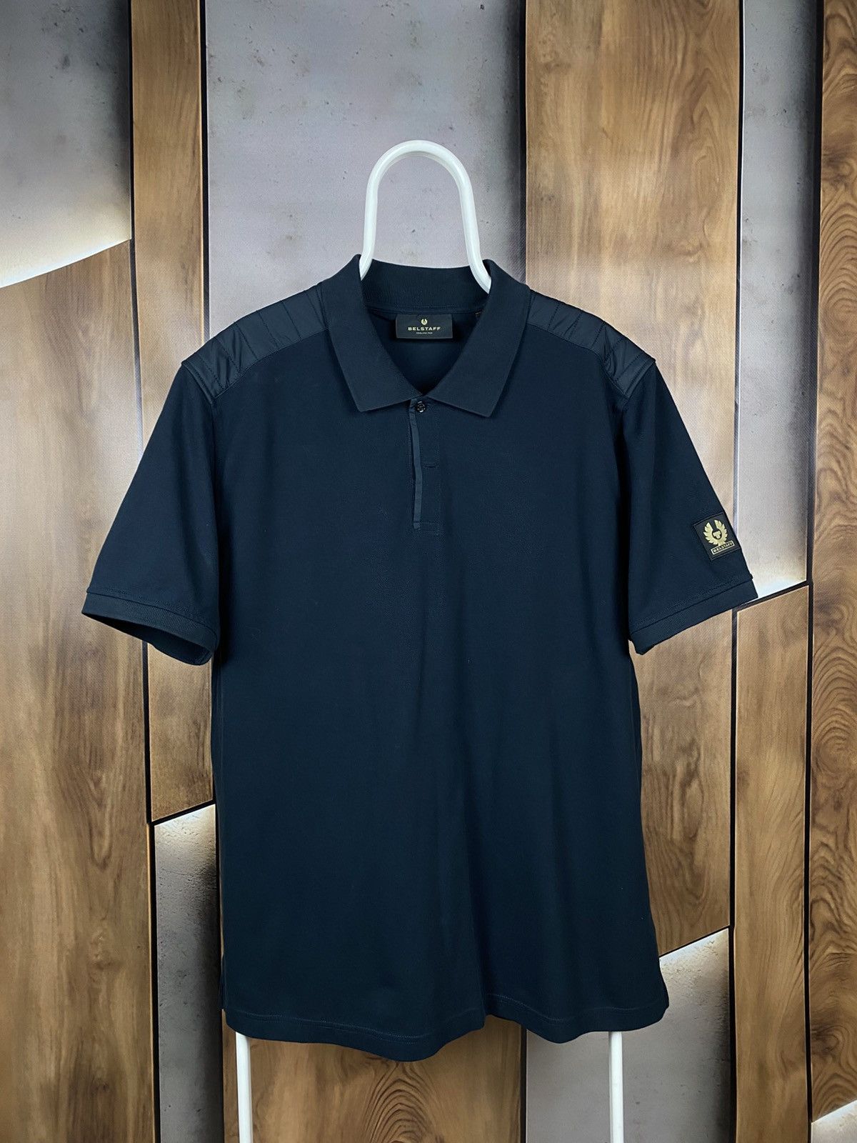 Belstaff 🌑Polo T-Shirt Belstaff Nylon Shoulder Inserts 🌑 Size US XXL / EU 58 / 5 - 1 Thumbnail