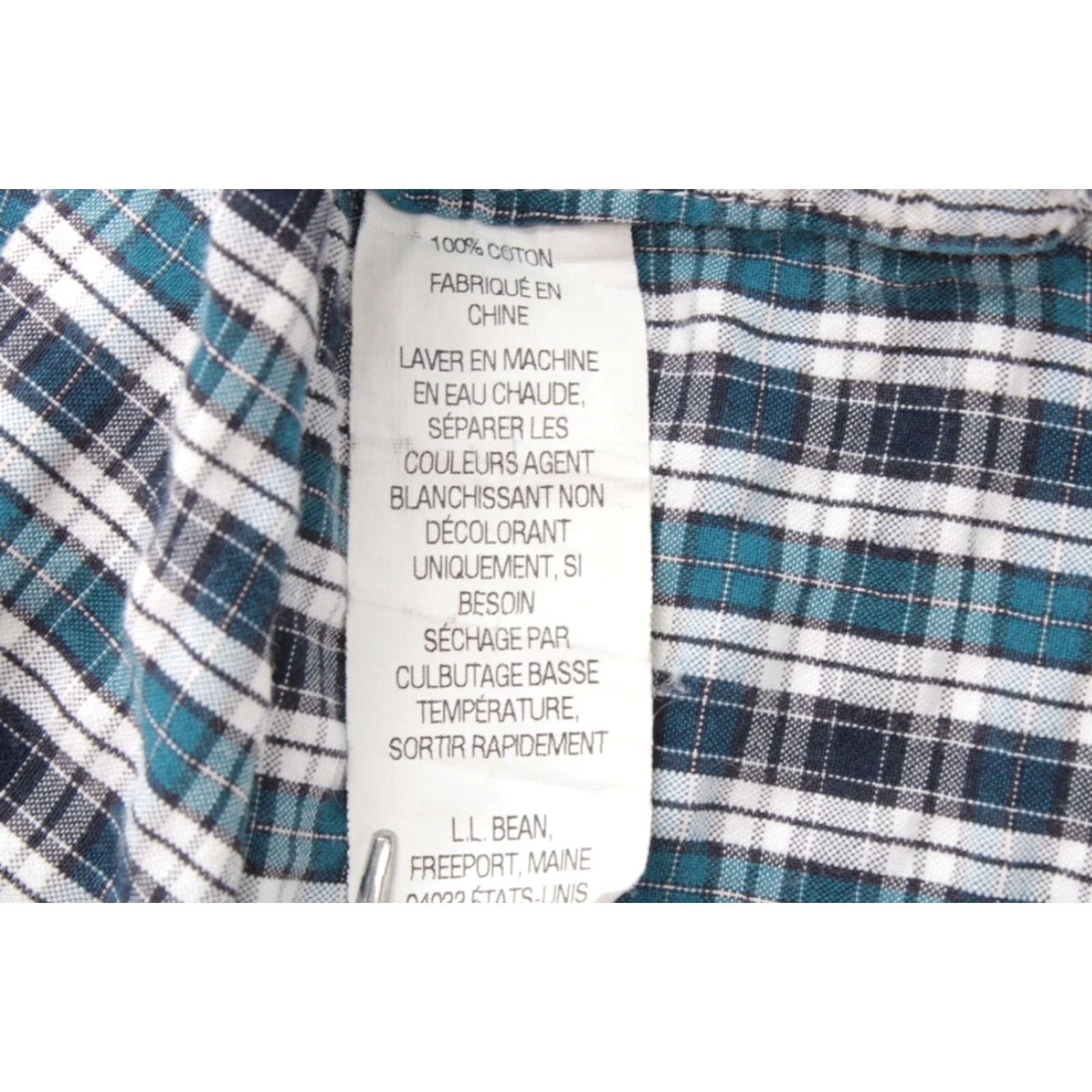 Vintage L.L. Bean Shirt Men's XL Blue Black Plaid Short Sleeve Cotton Outdoors Size US XL / EU 56 / 4 - 6 Thumbnail