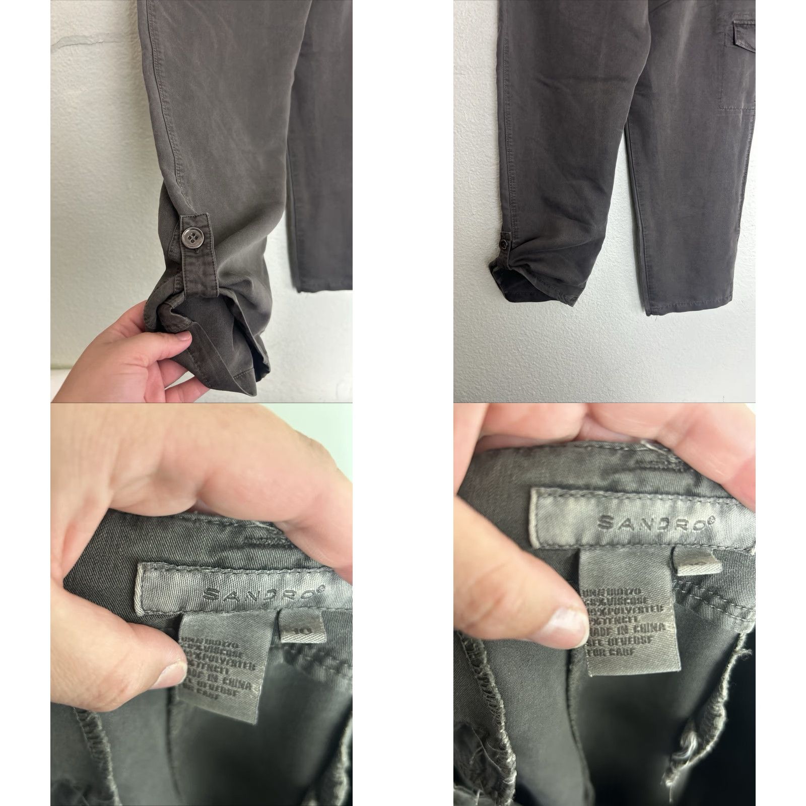 Sandro Sandro Womens Size 10 Brown Capri Cargo Pants Viscose Blend 32x26 Size 32" / US 10 / IT 46 - 9 Thumbnail
