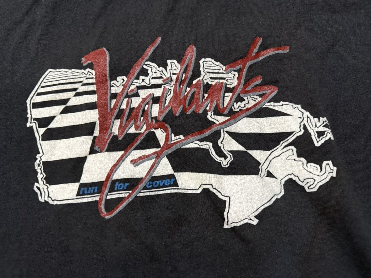 Band Tees × Vintage Vintage 80s Vigilants Run for Cover Ringer Shirt Size US M / EU 48-50 / 2 - 3 Thumbnail