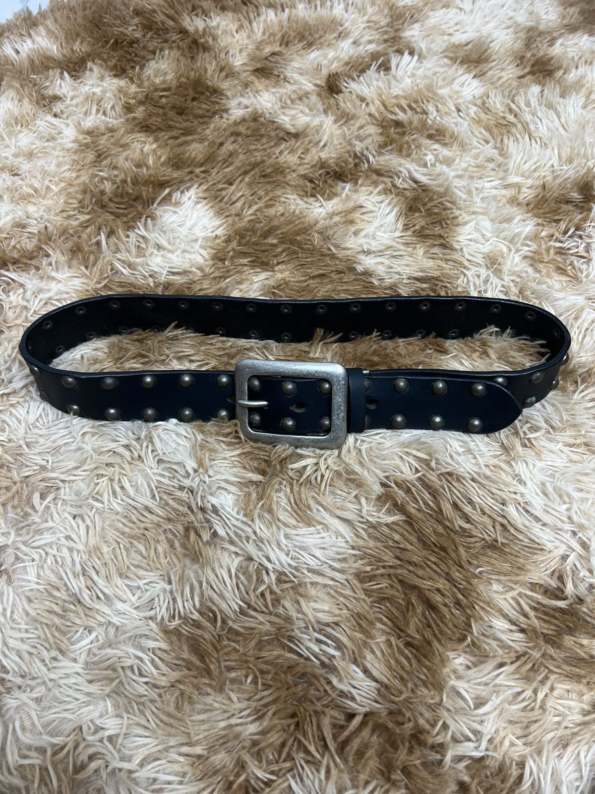 Japanese Brand Vintage Studded Leather Belt | Grunge Punk 90s Aesthetic Size ONE SIZE - 3 Thumbnail