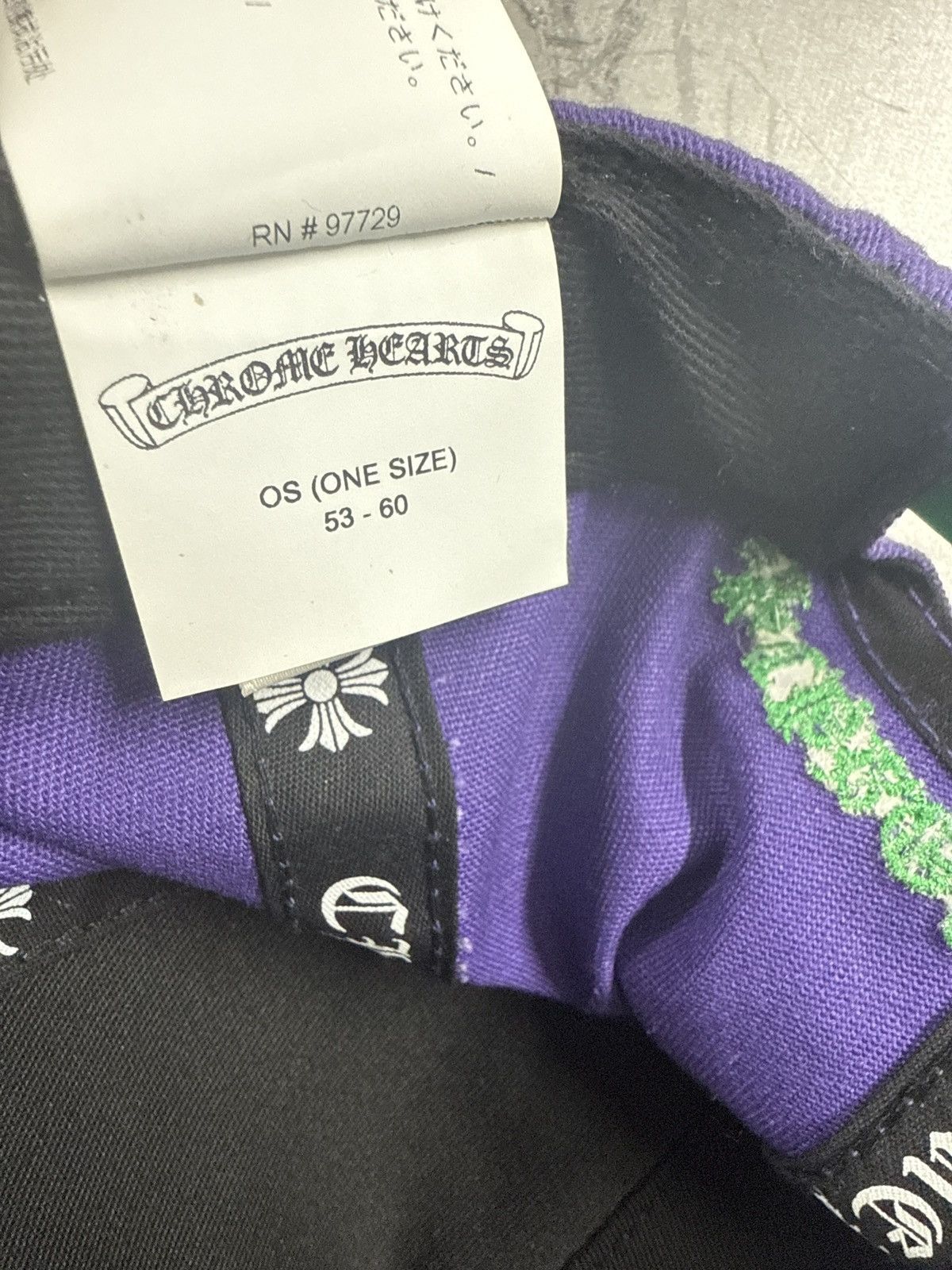 Chrome Hearts CHROME HEARTS LETTER HAT PURPLE GREEN Size ONE SIZE - 6 Thumbnail