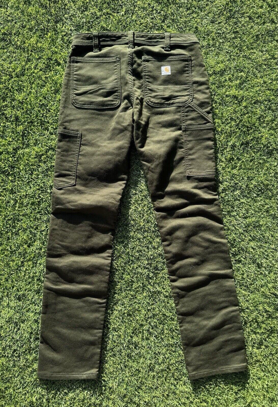 Carhartt Carhartt Dungaree Olive Green Earth Tone Cargo Womens Sz 6 Size 28" / US 6 / IT 42 - 2 Thumbnail