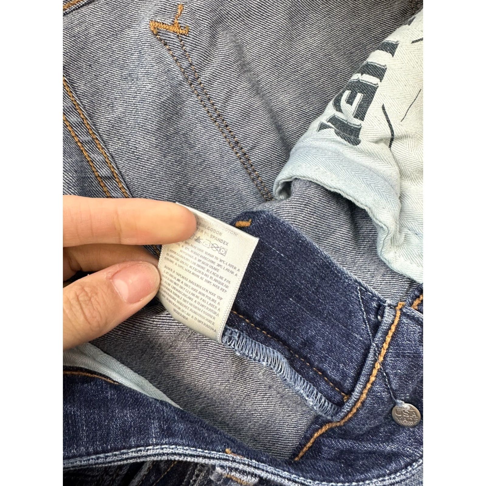 Denime Bluer Jeans Women 30 Blue Denim Made in USA Taper Work Skinny Stretch Pants Size 30" / US 8 / IT 44 - 6 Thumbnail