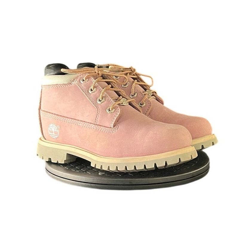 Timberland Timberland Womens 6.5M Pink Waterproof Leather Premium Boots Size US 6.5 / IT 36.5 - 3 Thumbnail