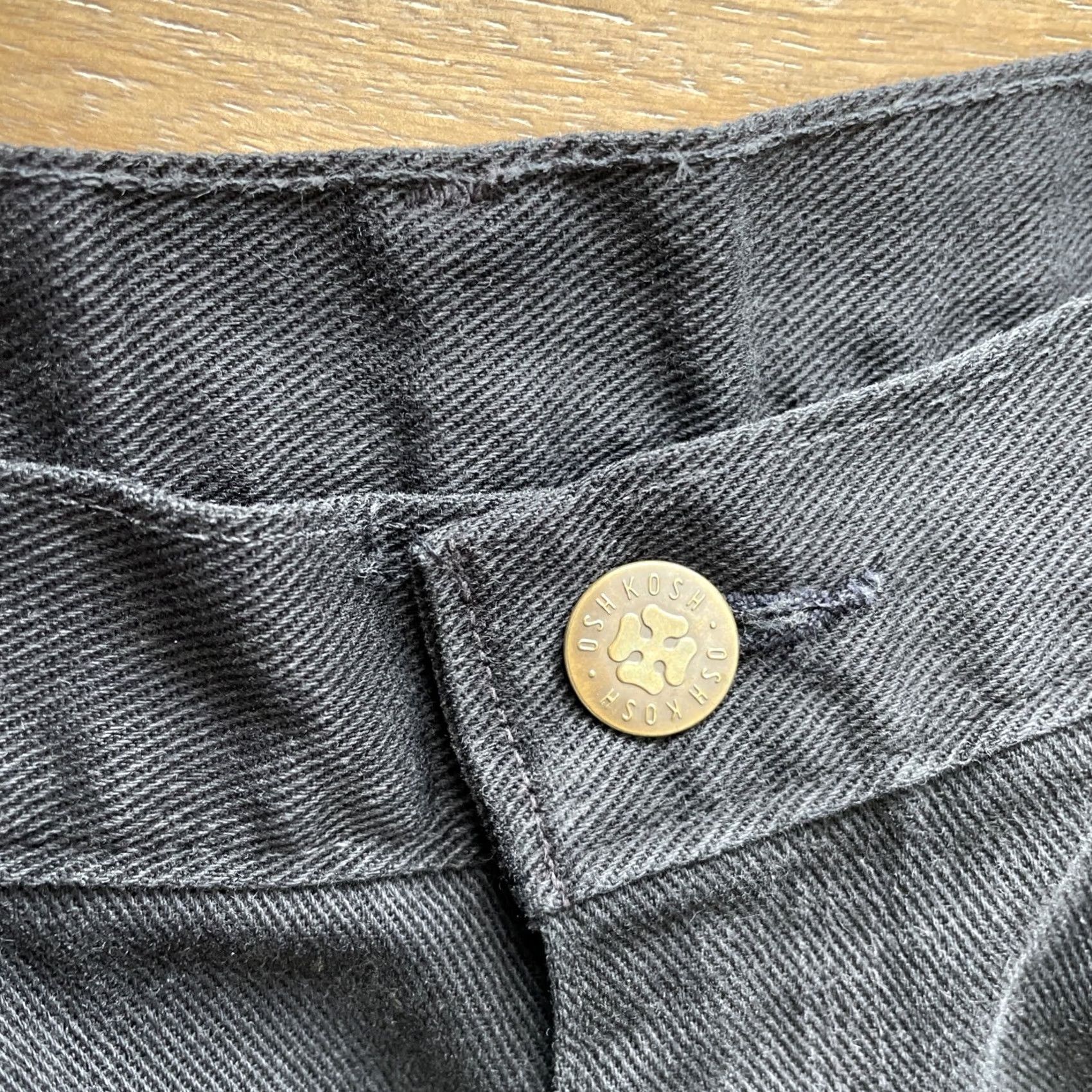Vintage VINTAGE OshKosh B'gosh Jeans Mens 29x31 Black Denim Talon Zipper Workwear Painter Pant Size US 29 - 7 Thumbnail