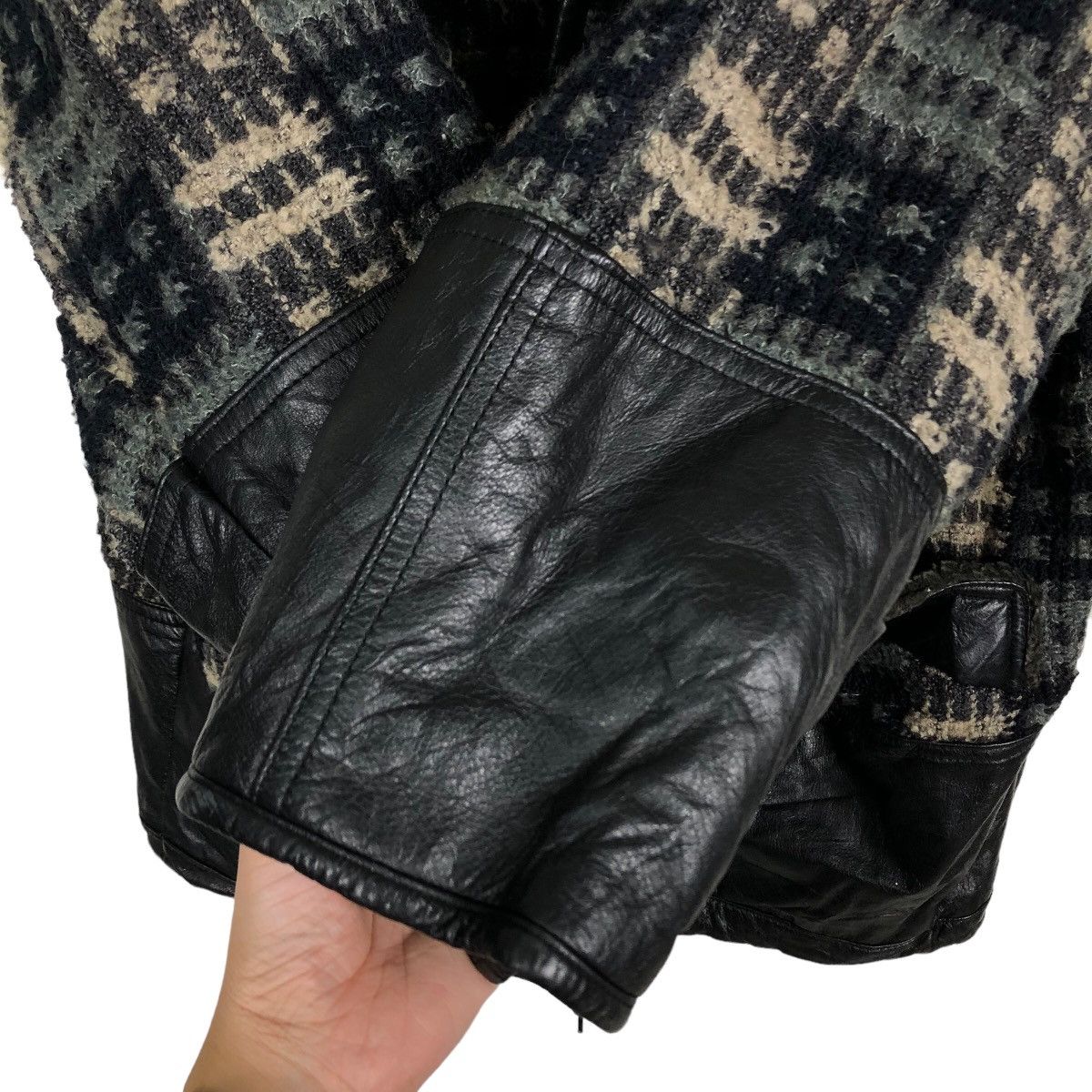 Japanese Brand 🔥90’s Genuine Leather Jacket Monsiuer Paris Navajo Aztec Size US M / EU 48-50 / 2 - 12 Thumbnail